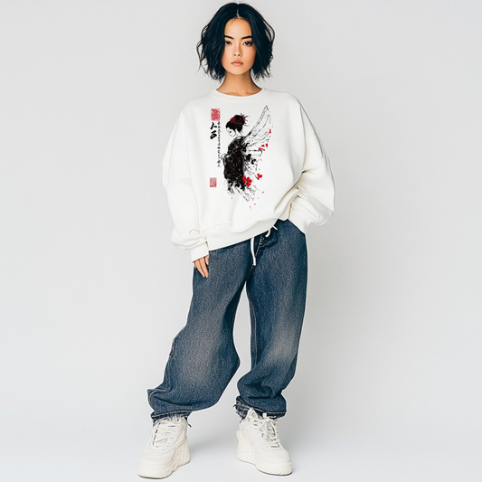 Oversized Pullover, Retro Sweatshirt, Vintage Pullover,