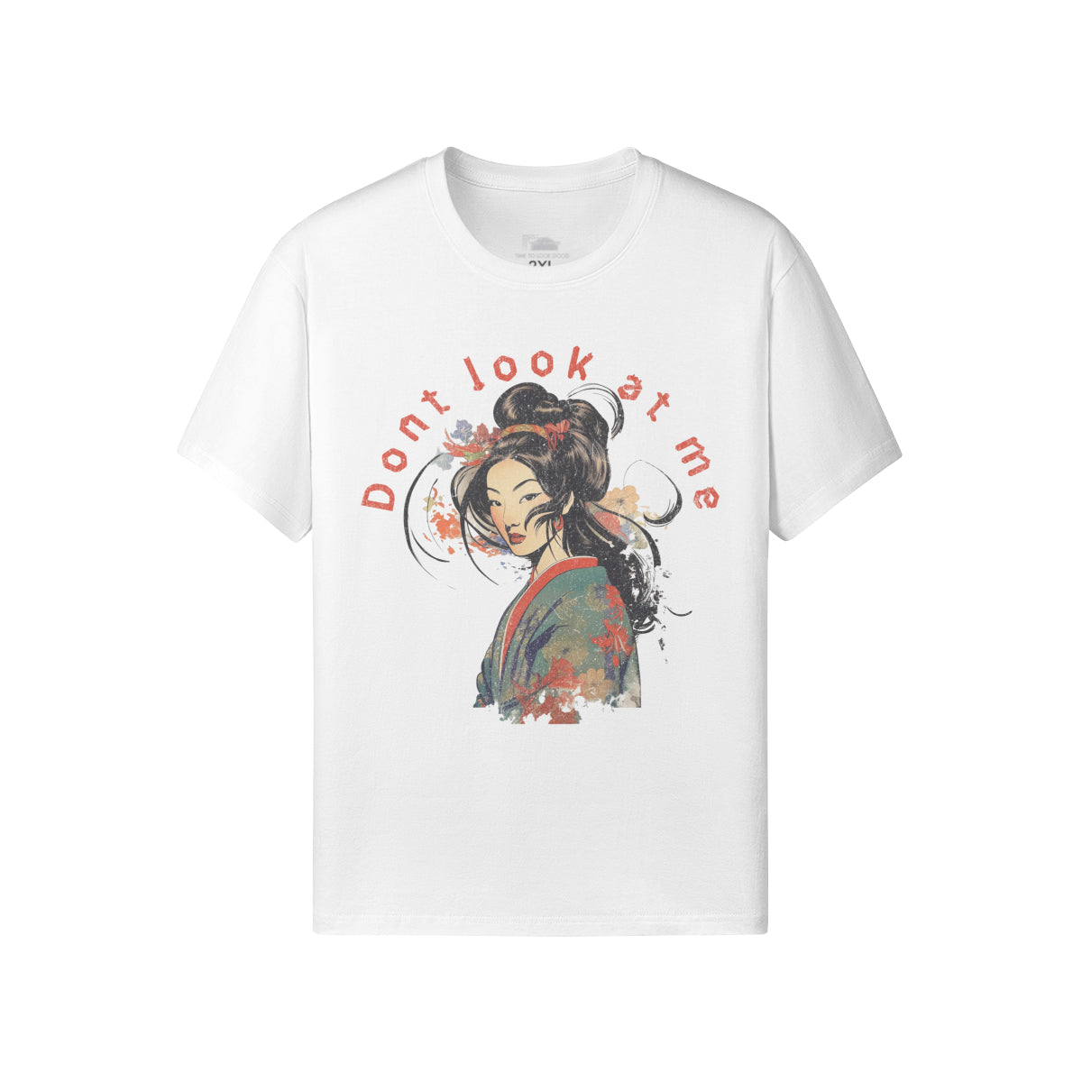 Ausgefallenes T-Shirt für Männer und Damen mit Geisha print-ASIA-Shirts