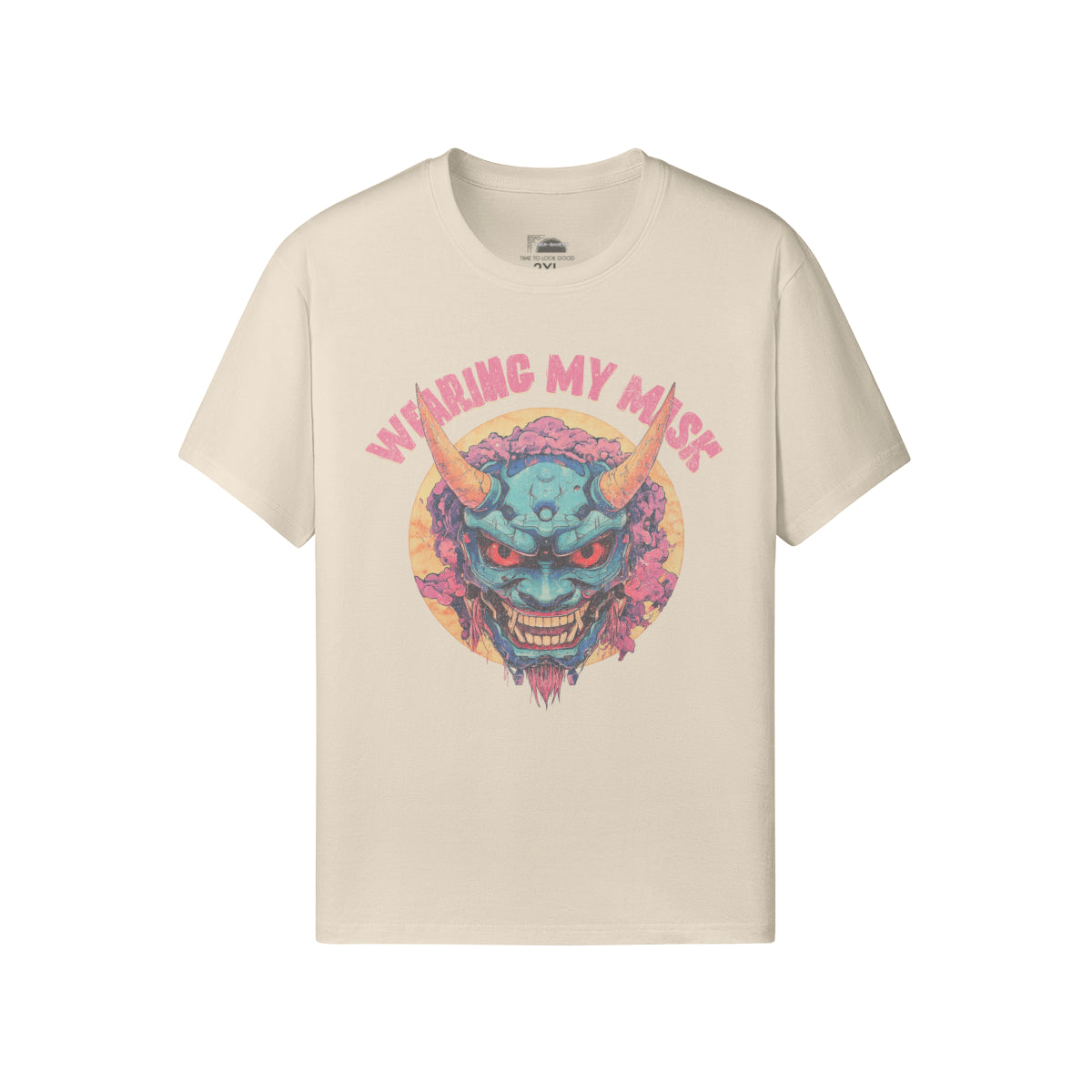 Ausgefallenes T-Shirt für Männer und Damen mit Oni Mask print-ASIA-Shirts