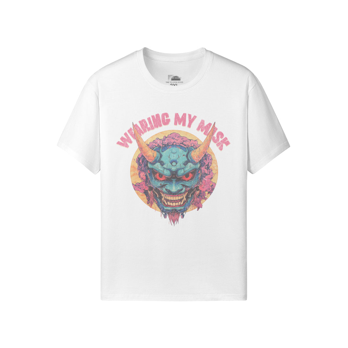 Ausgefallenes T-Shirt für Männer und Damen mit Oni Mask print-ASIA-Shirts