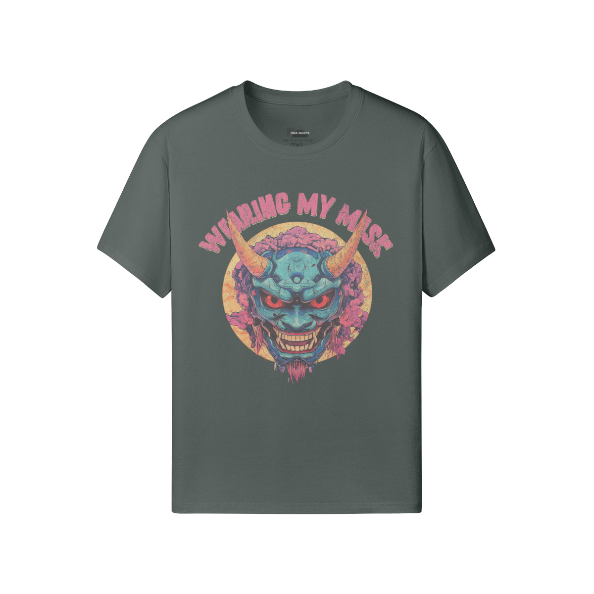 Ausgefallenes T-Shirt für Männer und Damen mit Oni Mask print-ASIA-Shirts