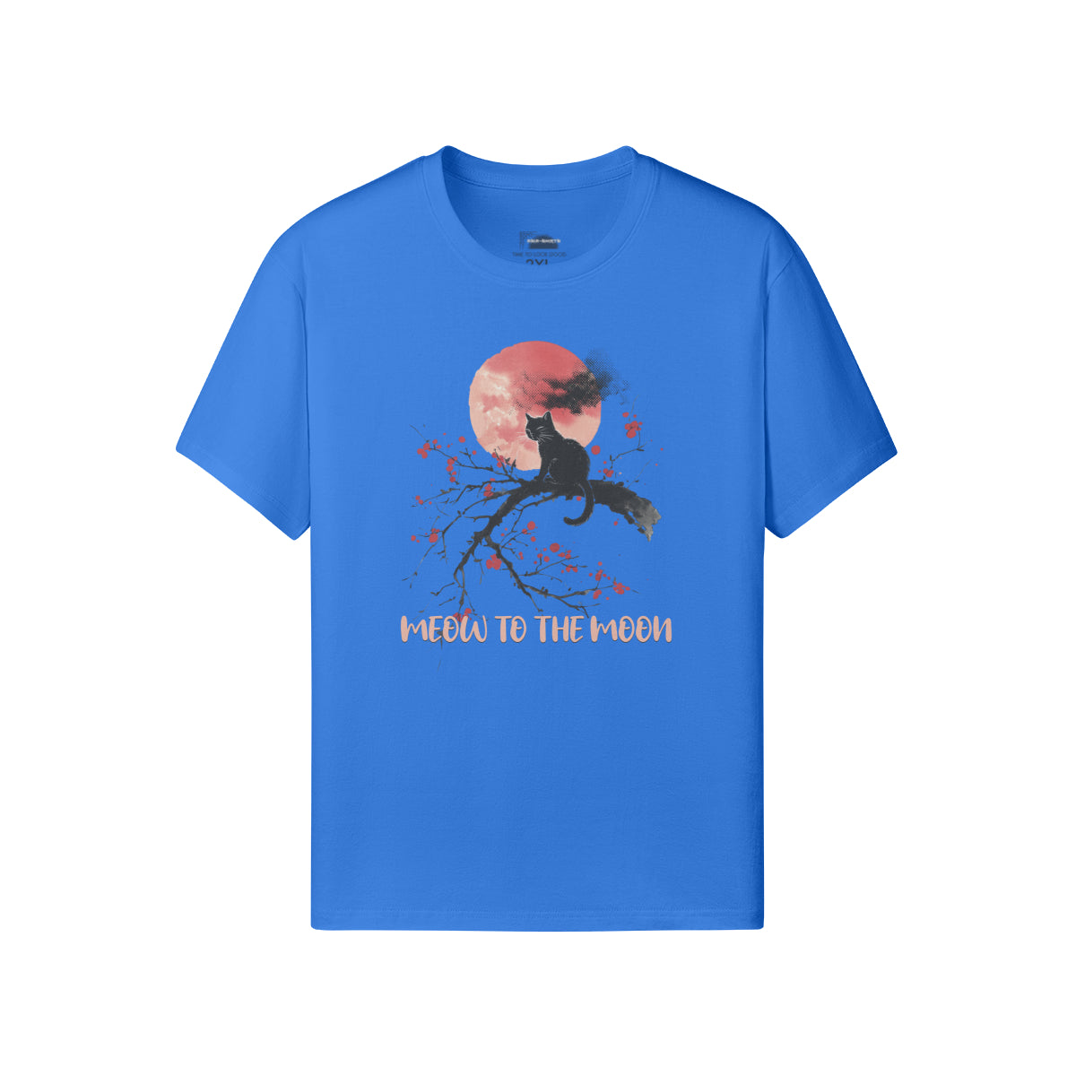 Ausgefallenes T- Shirt "Meow to the Moon" Katzen print-ASIA-Shirts