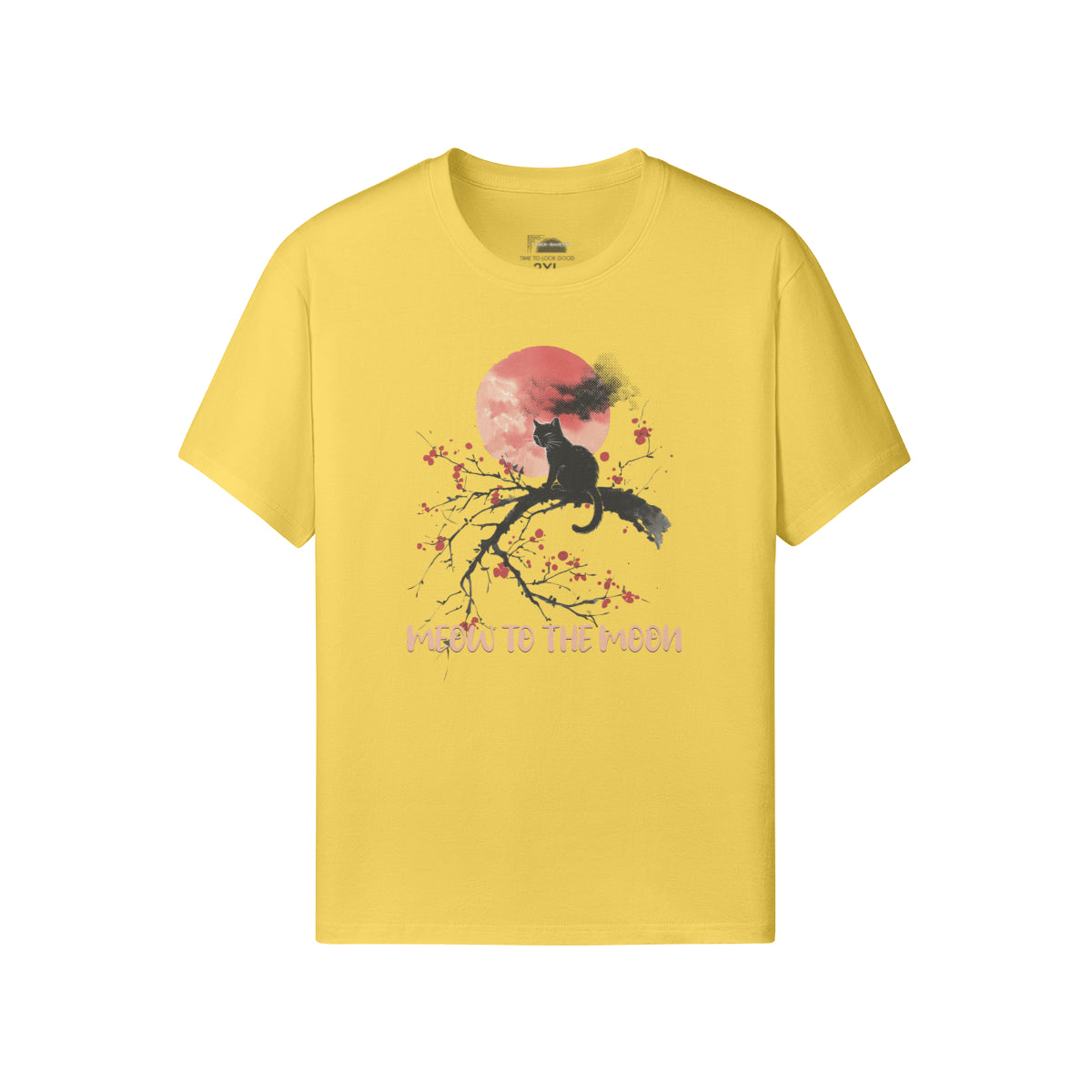 Ausgefallenes T- Shirt "Meow to the Moon" Katzen print-ASIA-Shirts