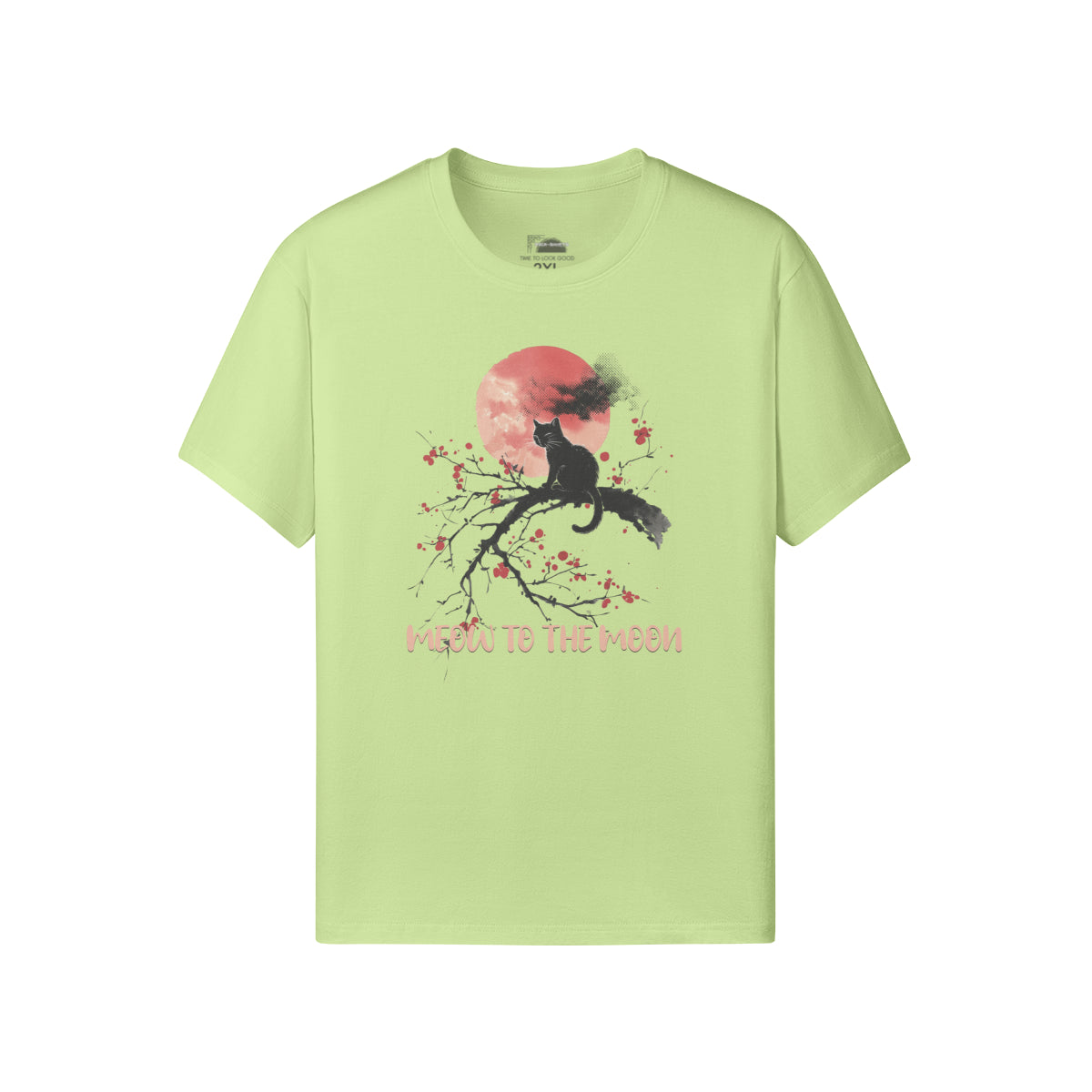 Ausgefallenes T- Shirt "Meow to the Moon" Katzen print-ASIA-Shirts