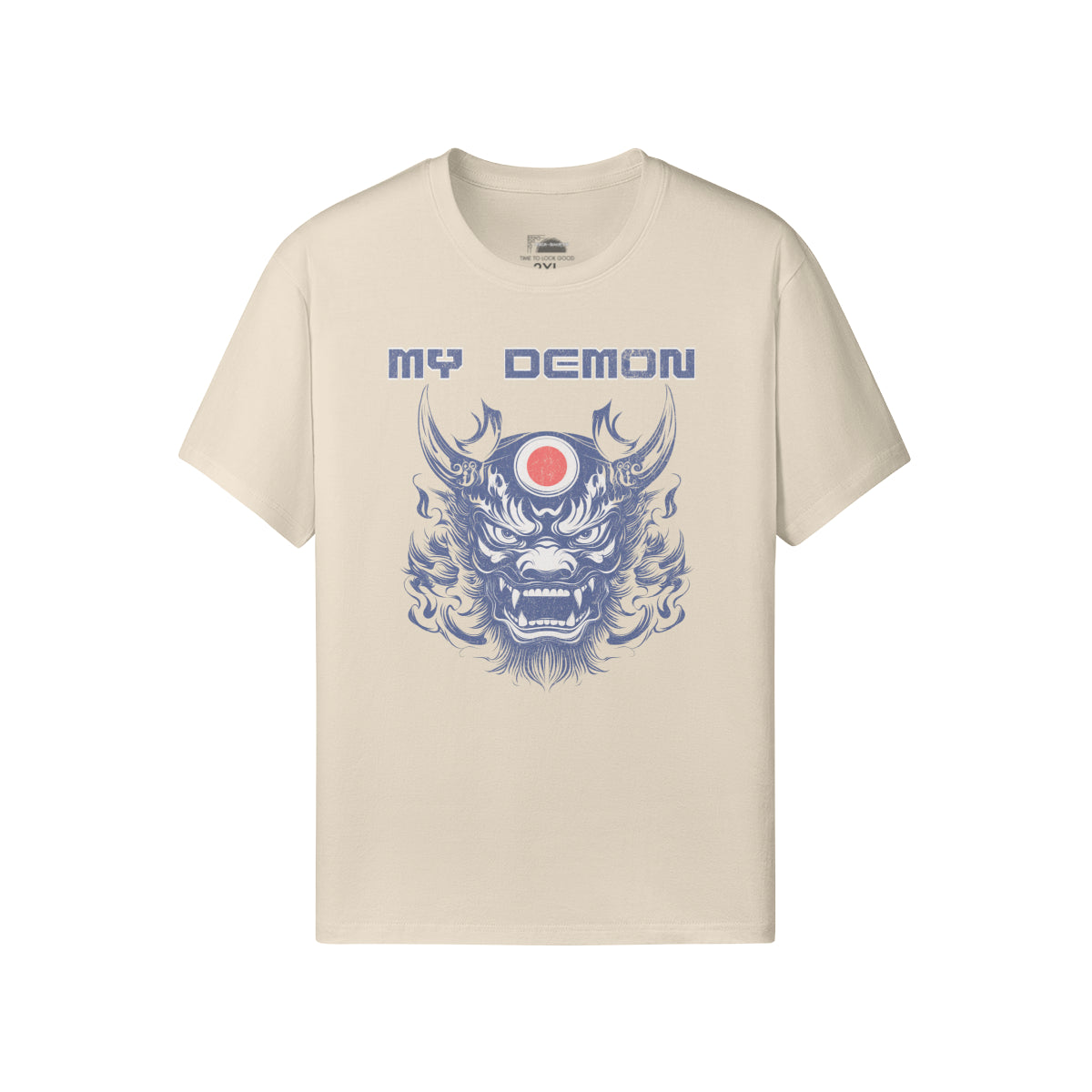 Ausgefallenes T-Shirt "My Demon" Oni Mask print-ASIA-Shirts