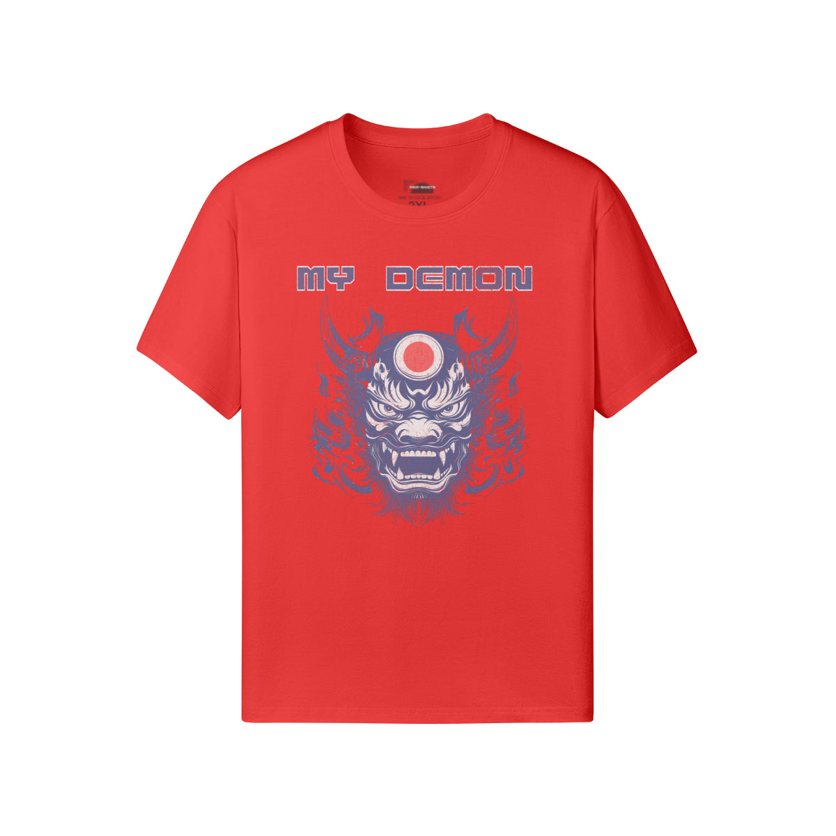 Ausgefallenes T-Shirt "My Demon" Oni Mask print-ASIA-Shirts