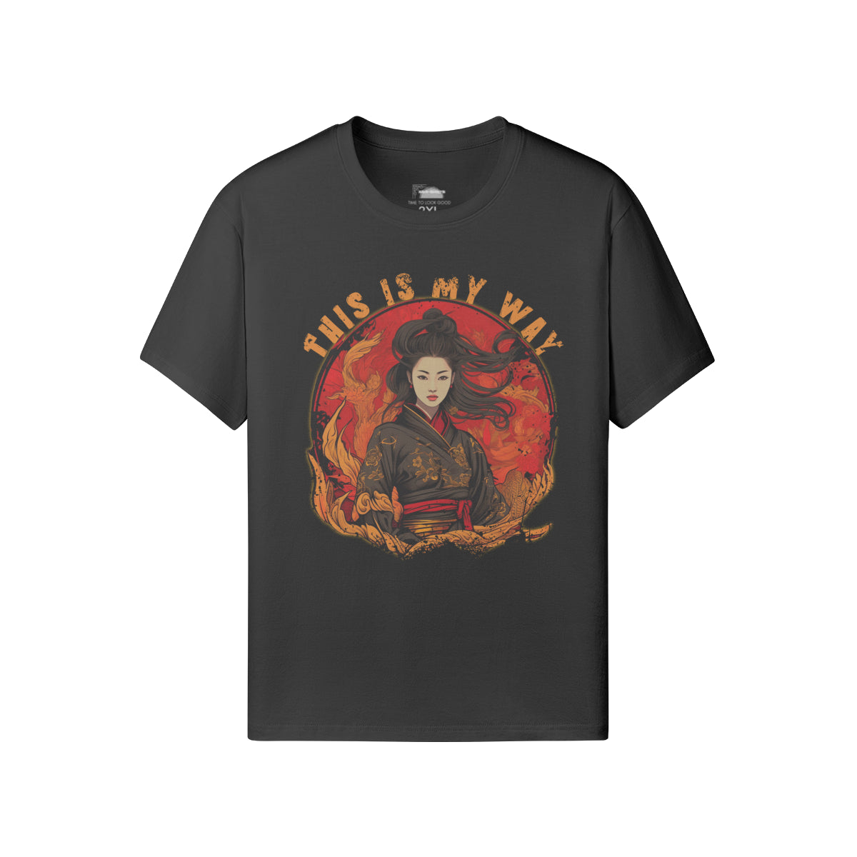 Ausgefallenes T-Shirt für Männer und Damen mit Geisha print-ASIA-Shirts