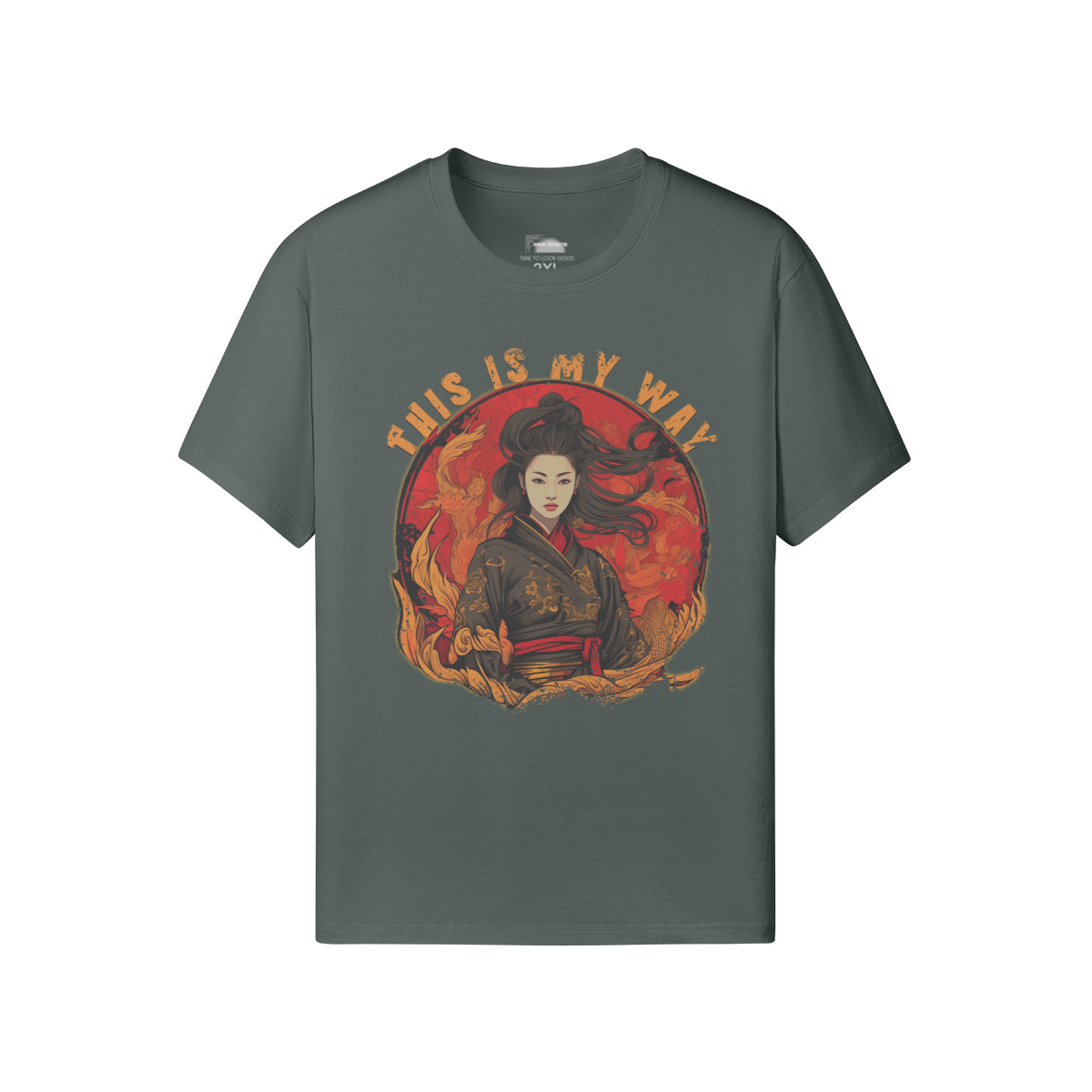 Ausgefallenes T-Shirt für Männer und Damen mit Geisha print-ASIA-Shirts