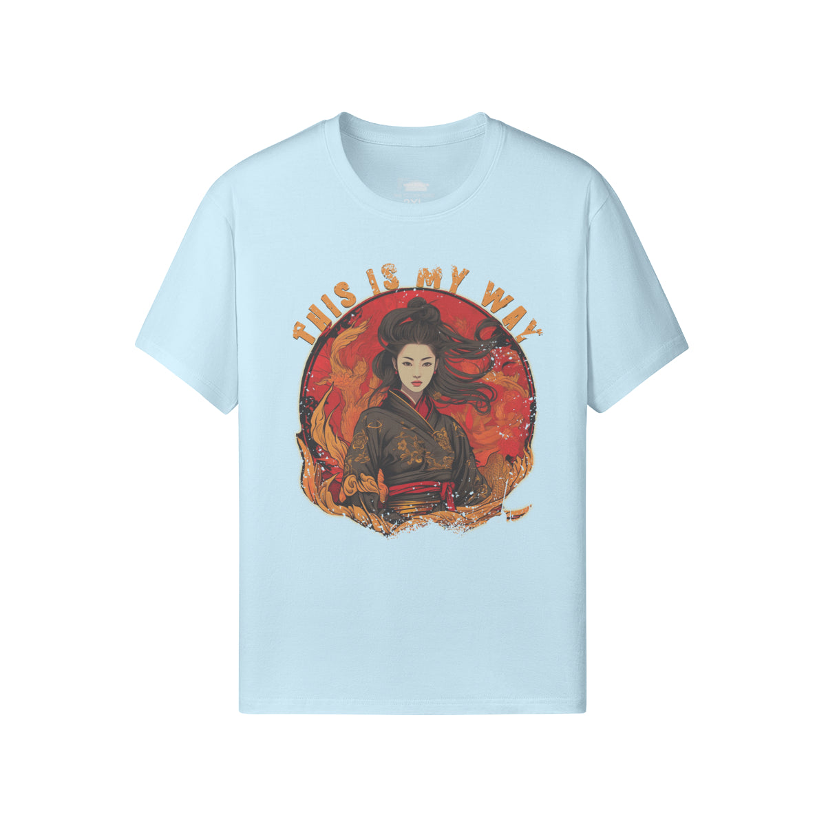 Ausgefallenes T-Shirt für Männer und Damen mit Geisha print-ASIA-Shirts