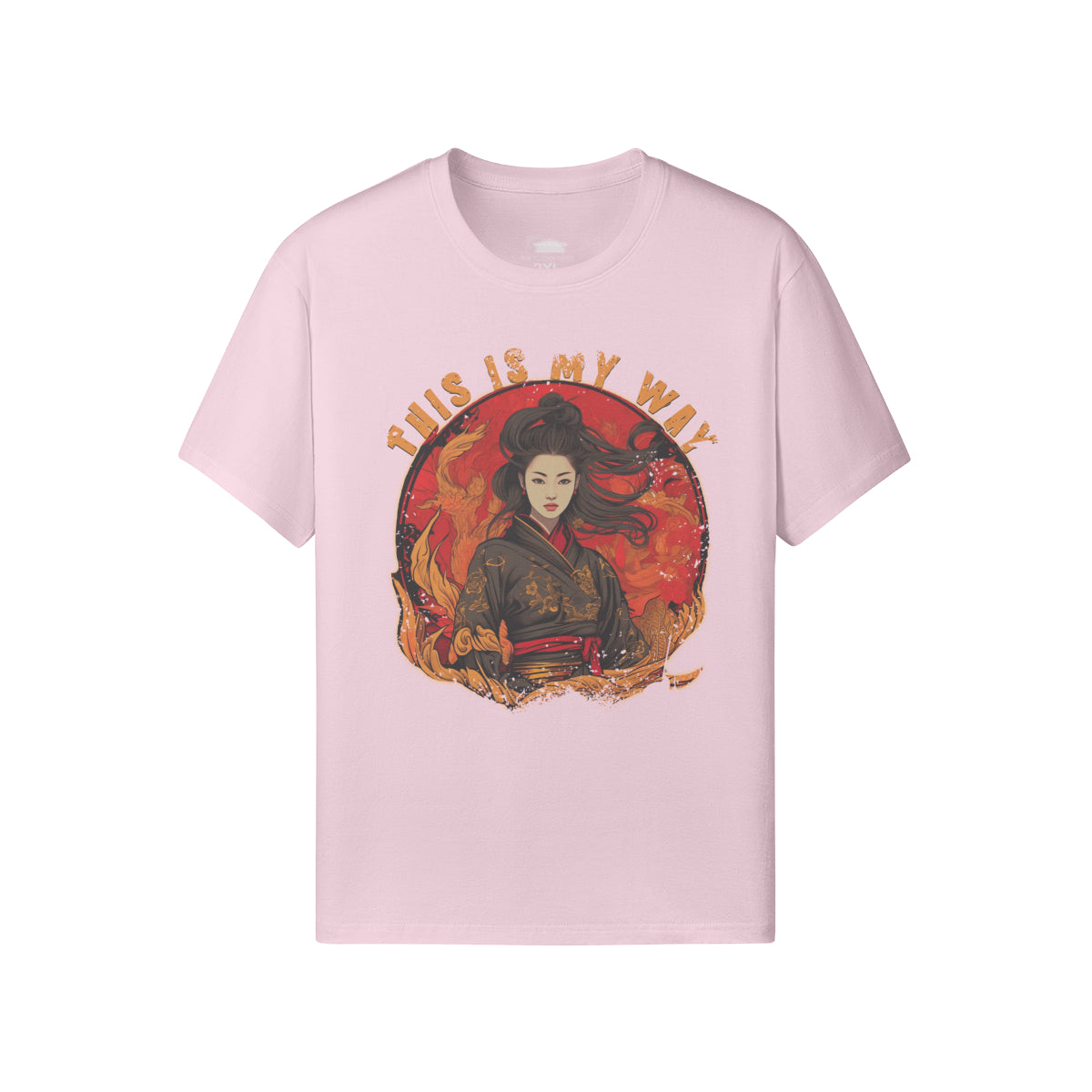 Ausgefallenes T-Shirt für Männer und Damen mit Geisha print-ASIA-Shirts
