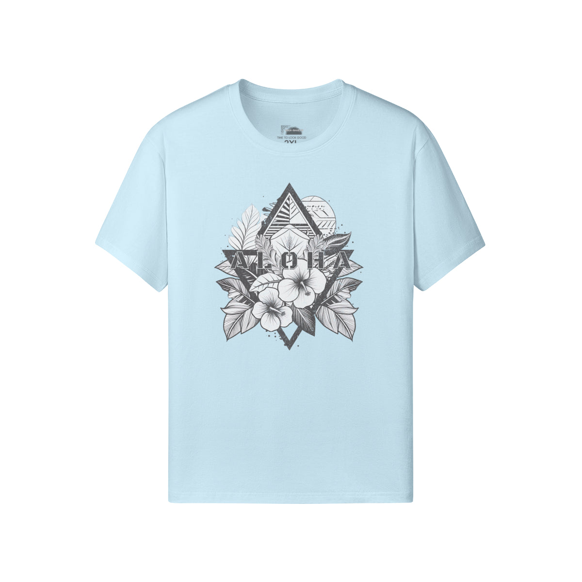 Ausgefallenes T-Shirt für Männer und Damen mit ALOHA print-ASIA-Shirts