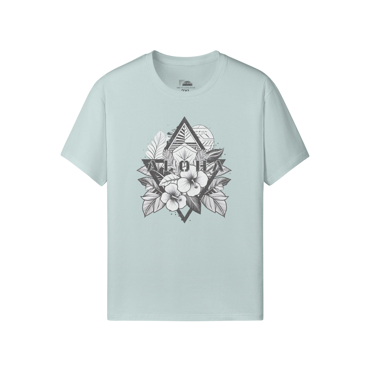 Ausgefallenes T-Shirt für Männer und Damen mit ALOHA print-ASIA-Shirts