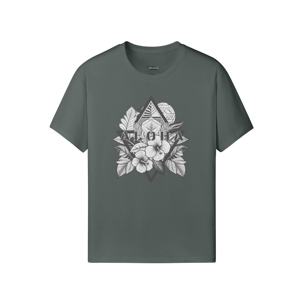 Ausgefallenes T-Shirt für Männer und Damen mit ALOHA print-ASIA-Shirts