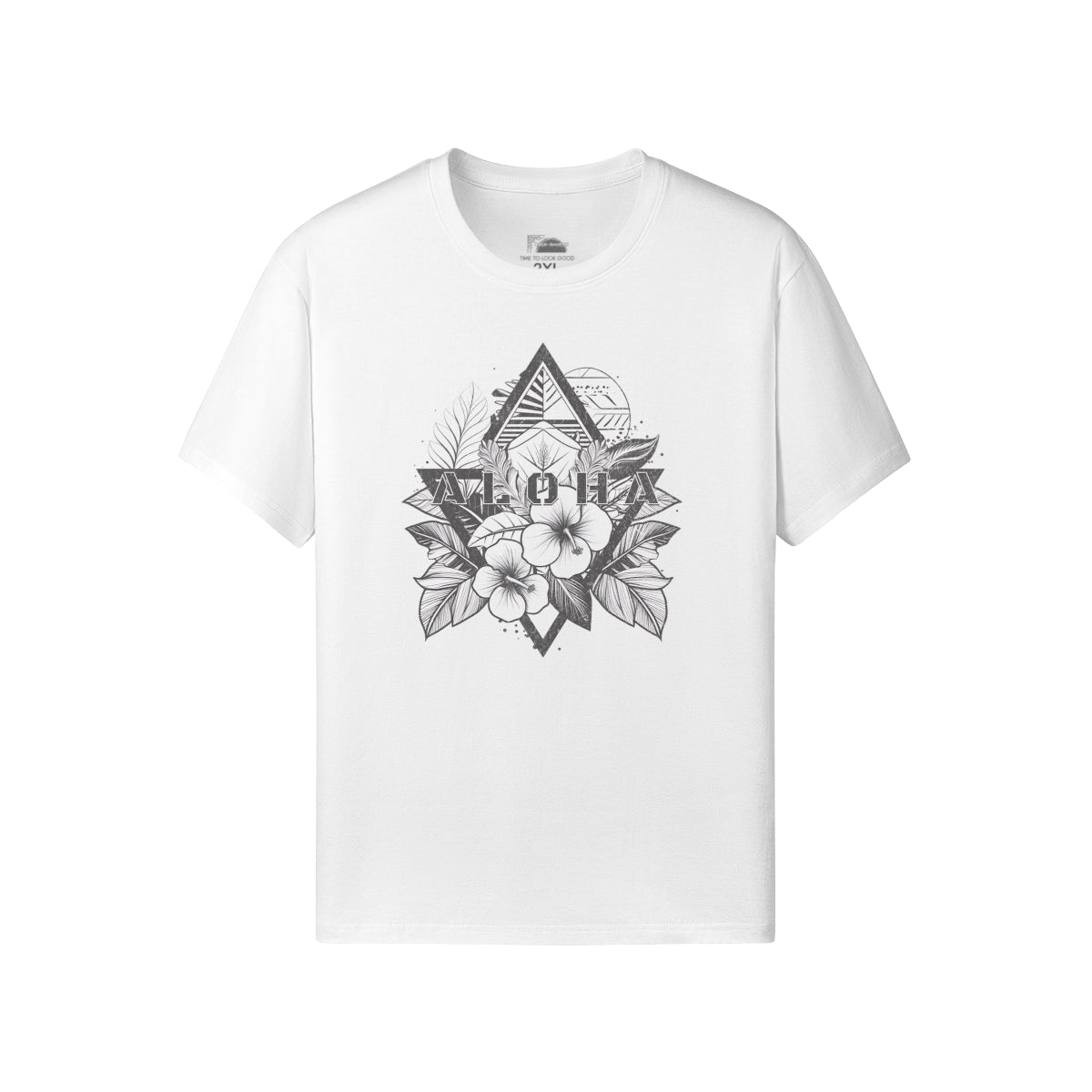 Ausgefallenes T-Shirt für Männer und Damen mit ALOHA print-ASIA-Shirts