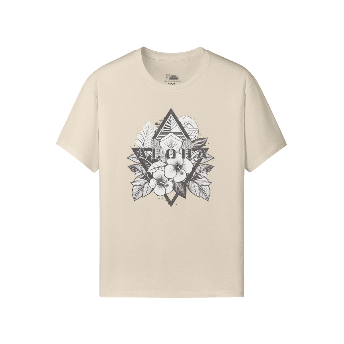 Ausgefallenes T-Shirt für Männer und Damen mit ALOHA print-ASIA-Shirts