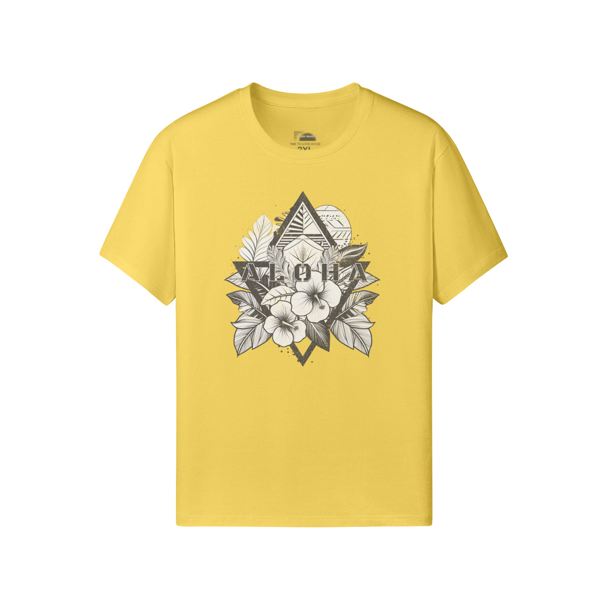 Ausgefallenes T-Shirt für Männer und Damen mit ALOHA print-ASIA-Shirts