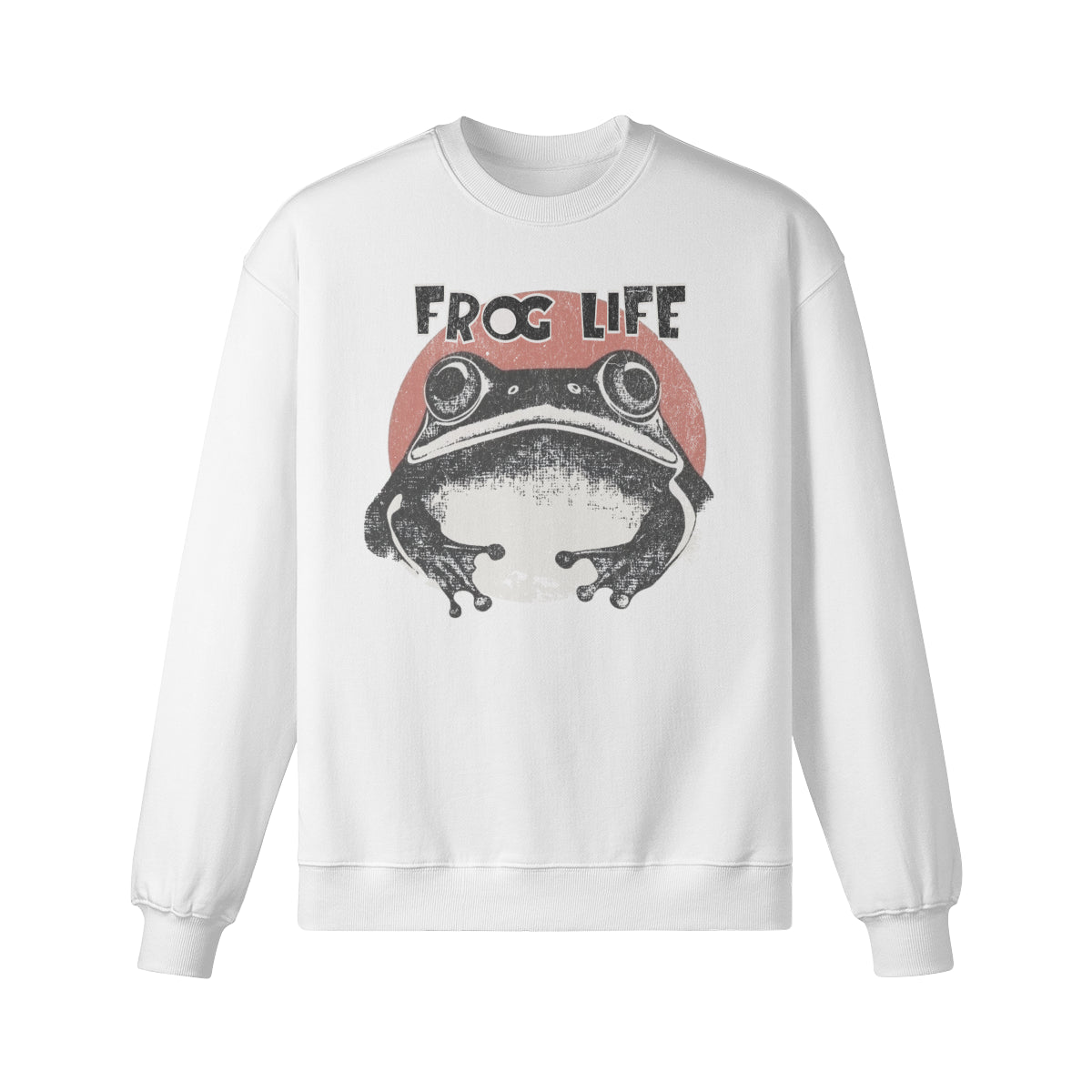 Heavy Oversized Sweatshirt mit Frosch Japan Kunst print-ASIA-Shirts