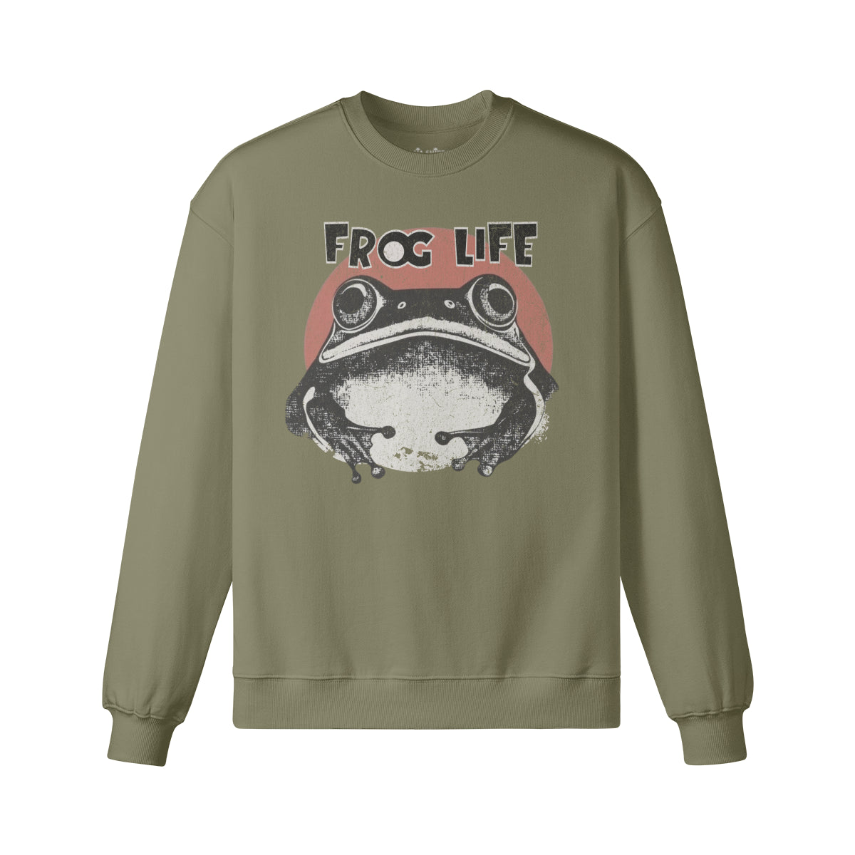 Heavy Oversized Sweatshirt mit Frosch Japan Kunst print-ASIA-Shirts