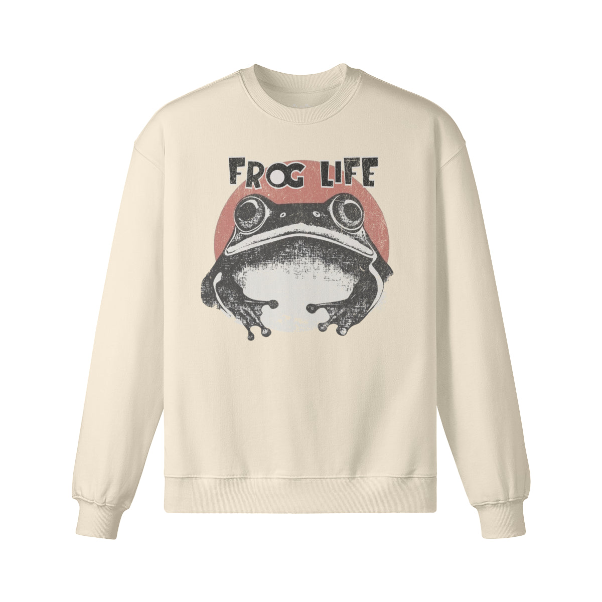 Heavy Oversized Sweatshirt mit Frosch Japan Kunst print-ASIA-Shirts