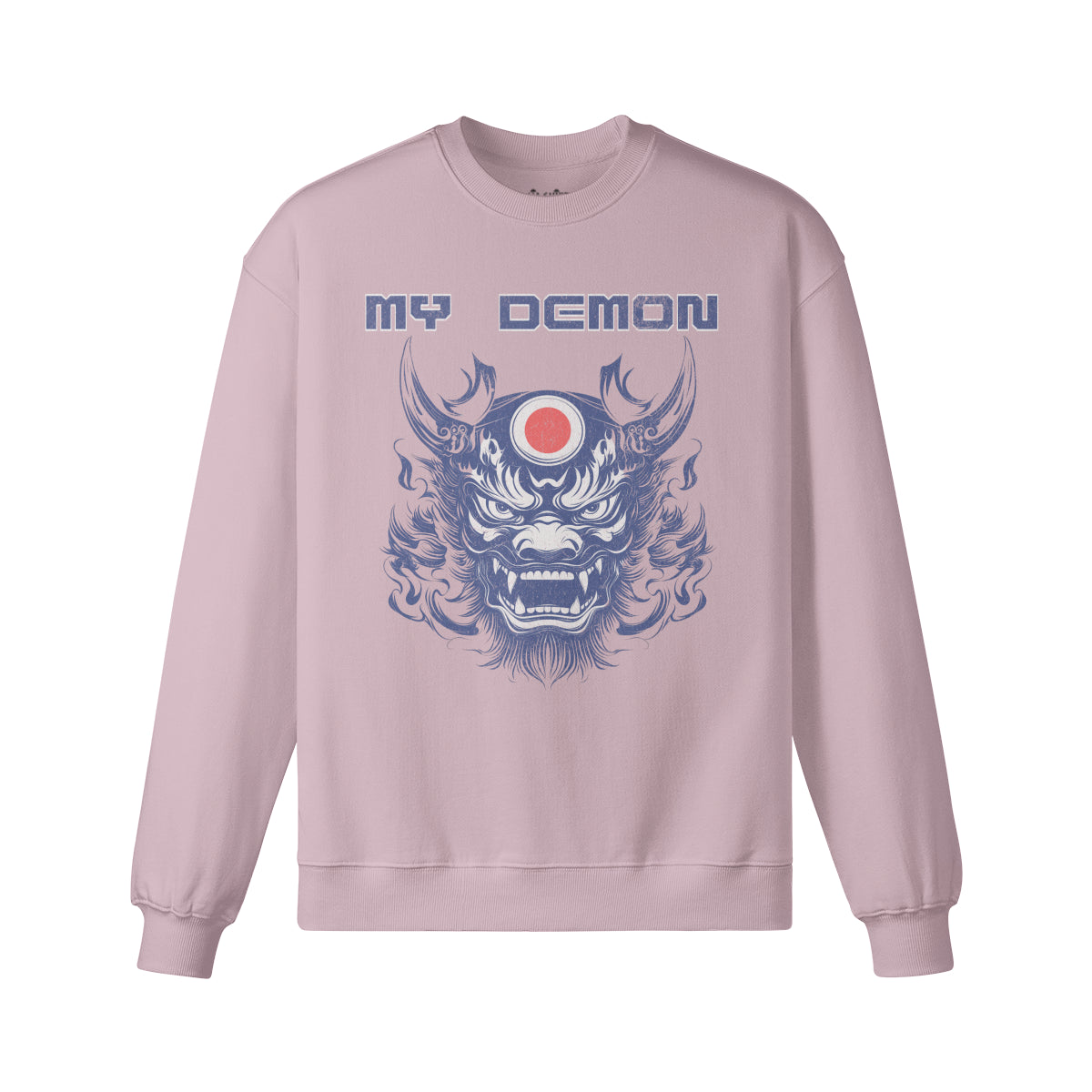 Heavy Oversized Sweatshirt mit Oni Mask "My Demon" print-ASIA-Shirts