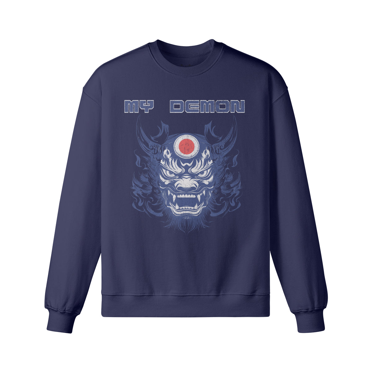 Heavy Oversized Sweatshirt mit Oni Mask "My Demon" print-ASIA-Shirts