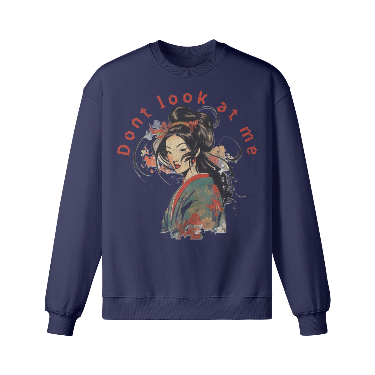 Heavy Oversized Sweatshirt Geisha print-ASIA-Shirts