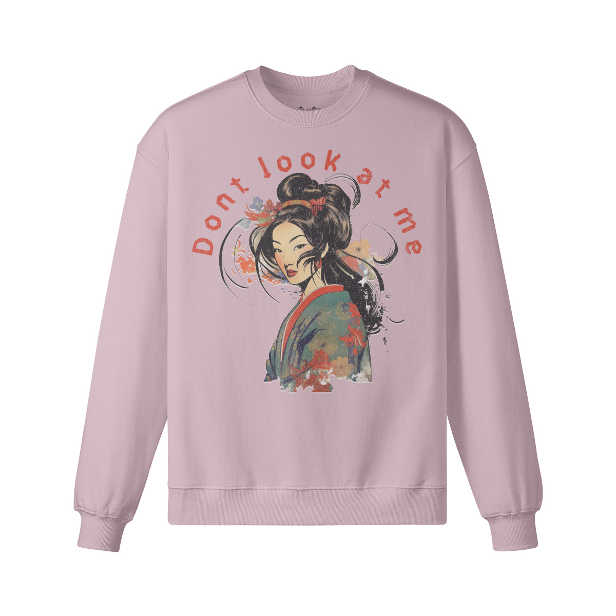 Heavy Oversized Sweatshirt Geisha print-ASIA-Shirts