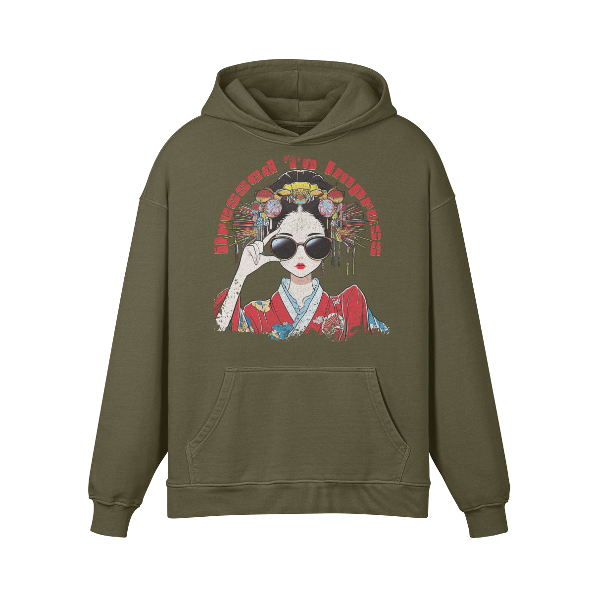 Premium Hoodie washed out look "Dressed to impress"-ASIA-Shirts