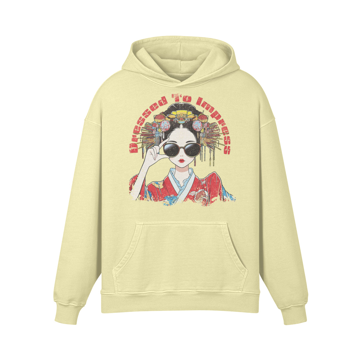 Premium Hoodie washed out look "Dressed to impress"-ASIA-Shirts