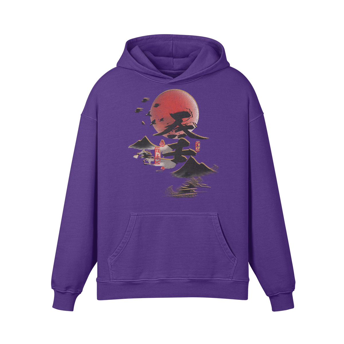 Premium Hoodie washed out look "Asia Spirit" print-ASIA-Shirts
