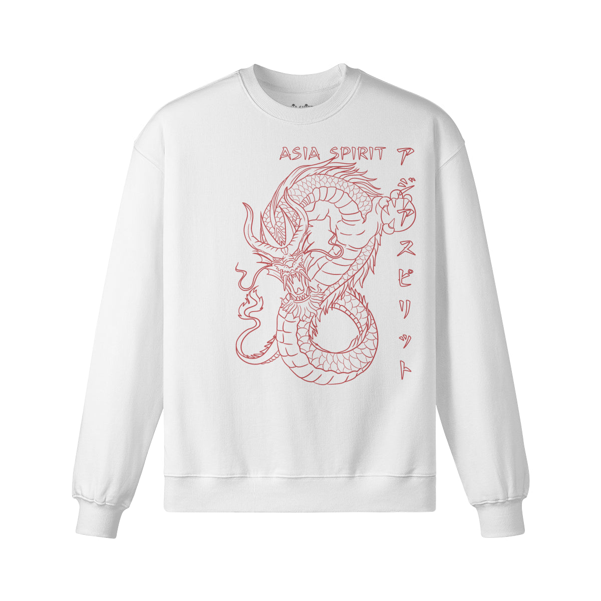 Heavy Oversized Sweatshirt mit Japan Drachen Asia Spirit print-ASIA-Shirts
