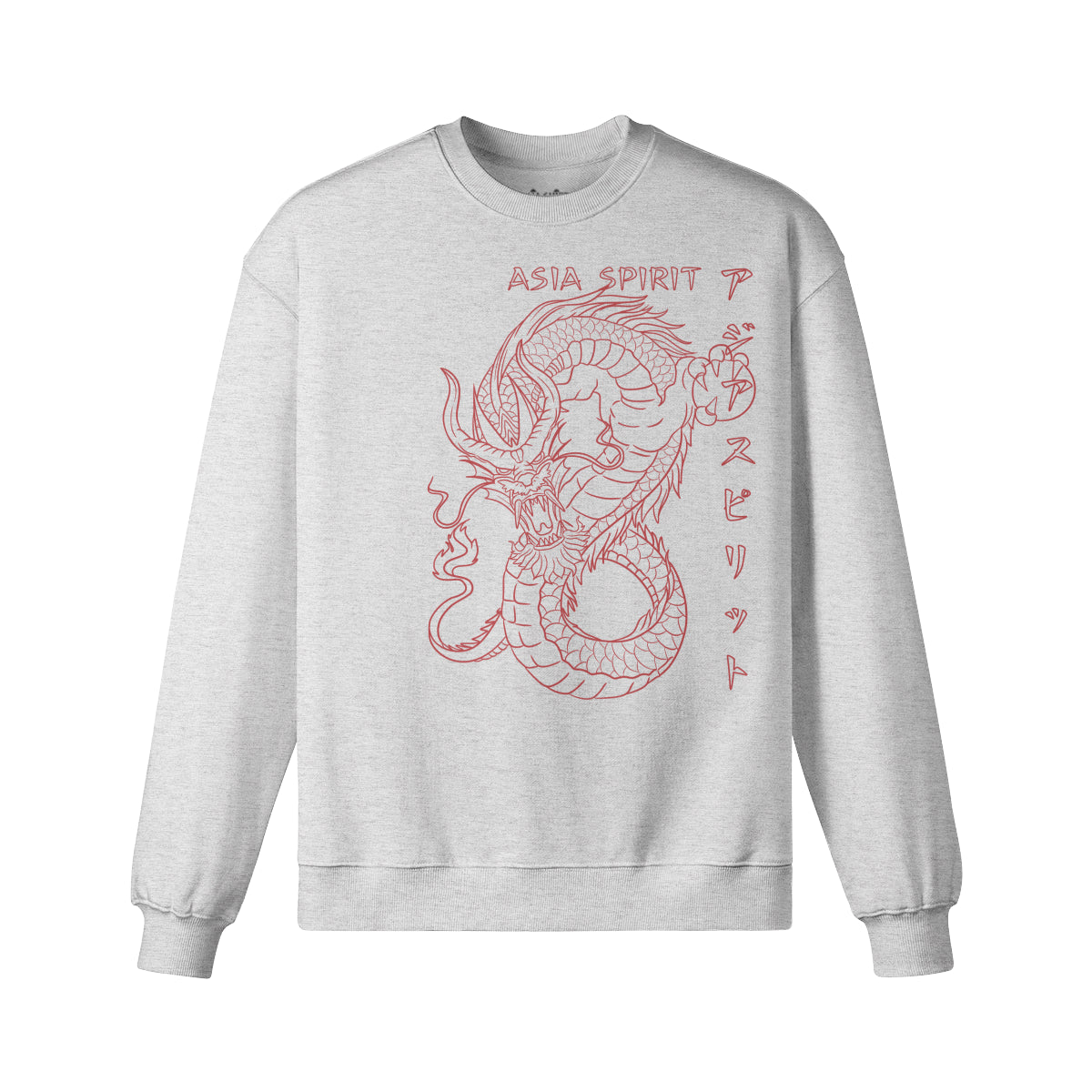 Heavy Oversized Sweatshirt mit Japan Drachen Asia Spirit print-ASIA-Shirts