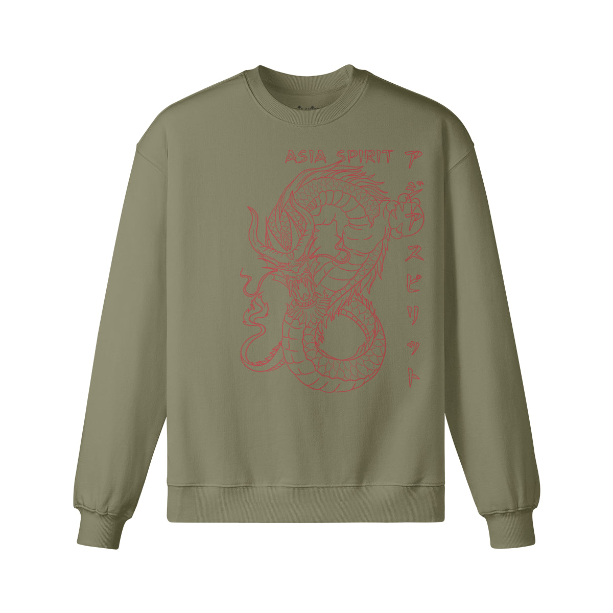 Heavy Oversized Sweatshirt mit Japan Drachen Asia Spirit print-ASIA-Shirts
