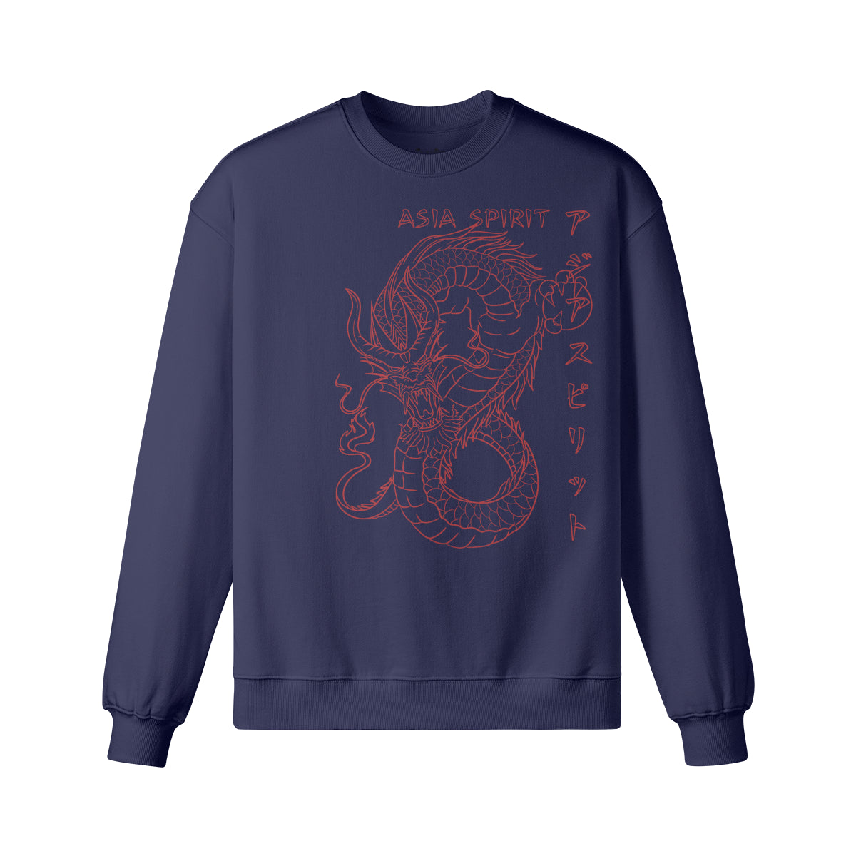 Heavy Oversized Sweatshirt mit Japan Drachen Asia Spirit print-ASIA-Shirts