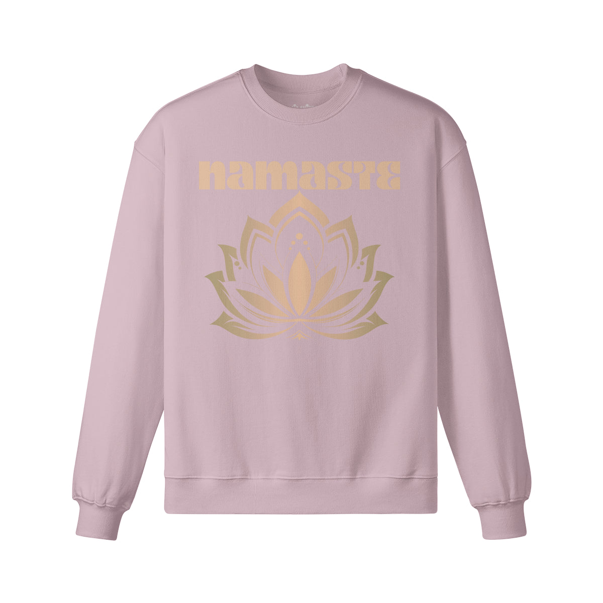 Heavy Oversized Sweatshirt mit Namaste und Lotusblüten print-ASIA-Shirts