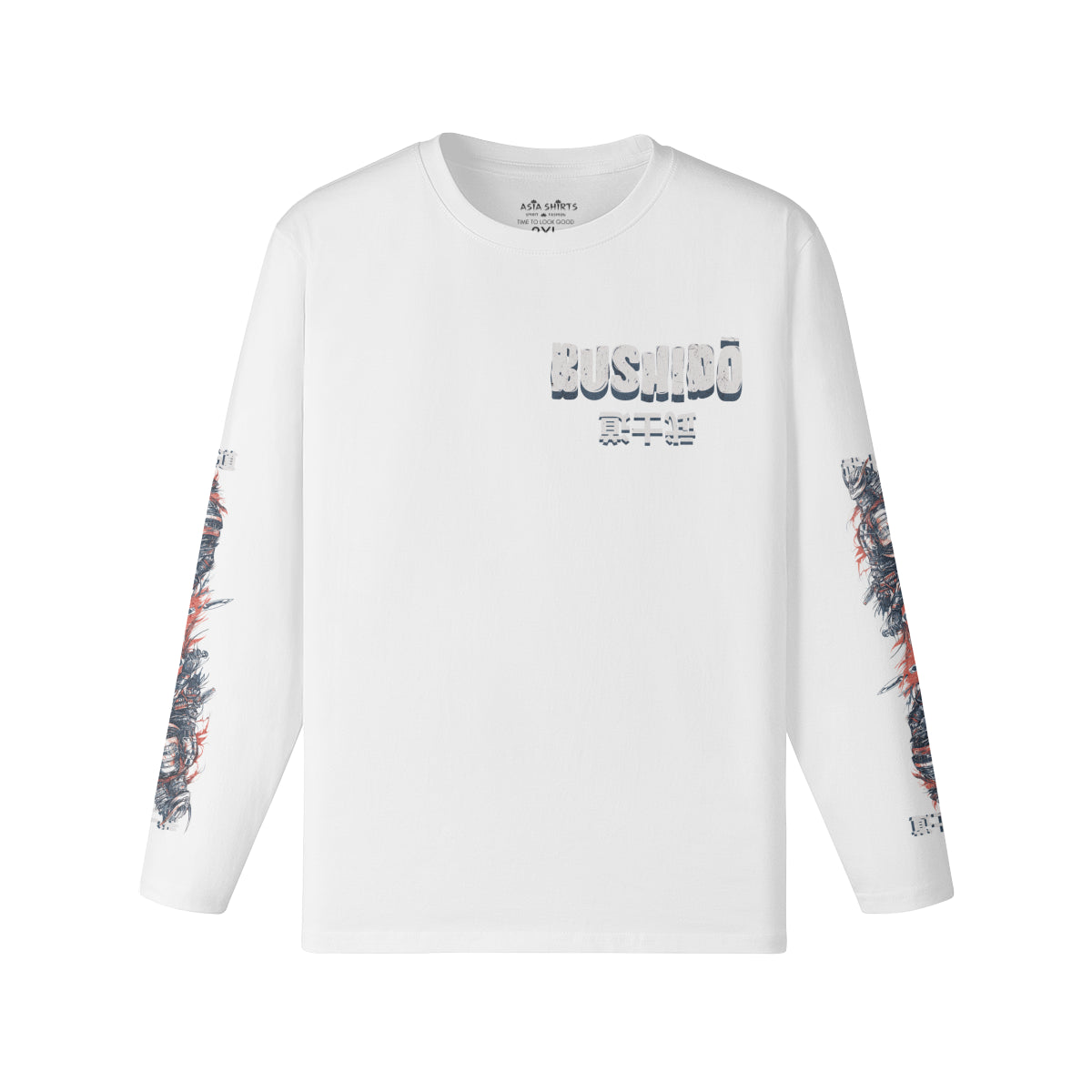 Langarmshirt Bio-Baumwolle Bushido print-ASIA-Shirts