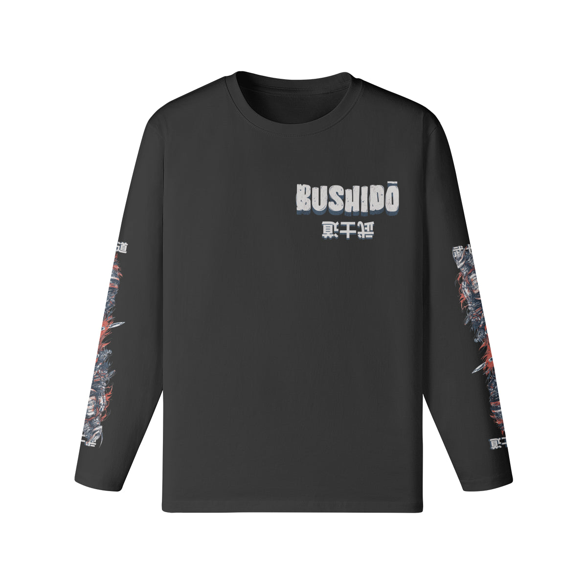 Langarmshirt Bio-Baumwolle Bushido print-ASIA-Shirts