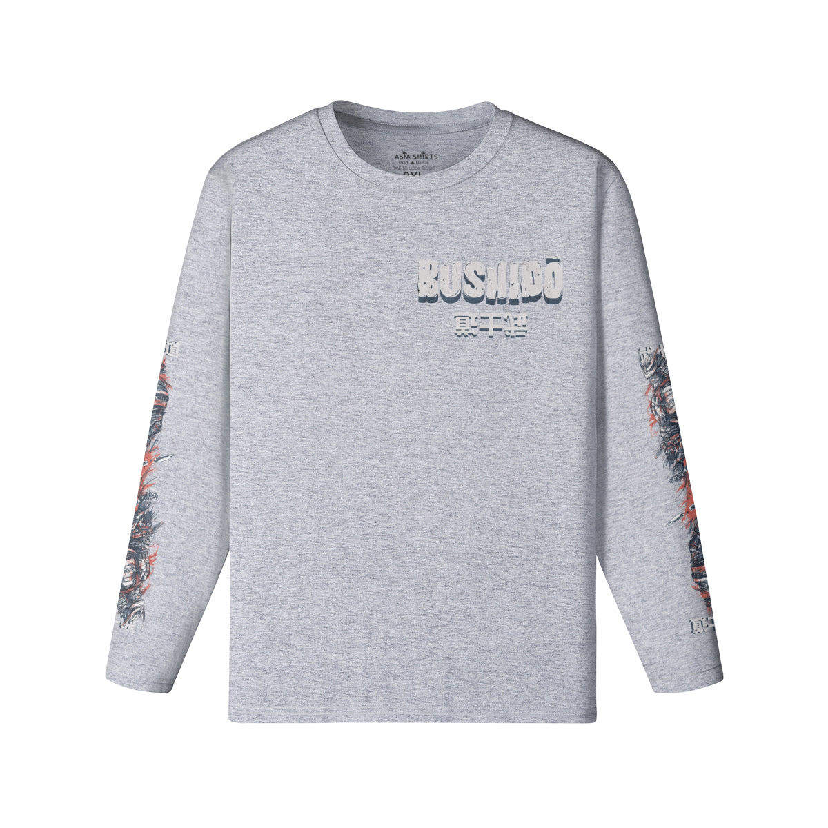 Langarmshirt Bio-Baumwolle Bushido print-ASIA-Shirts