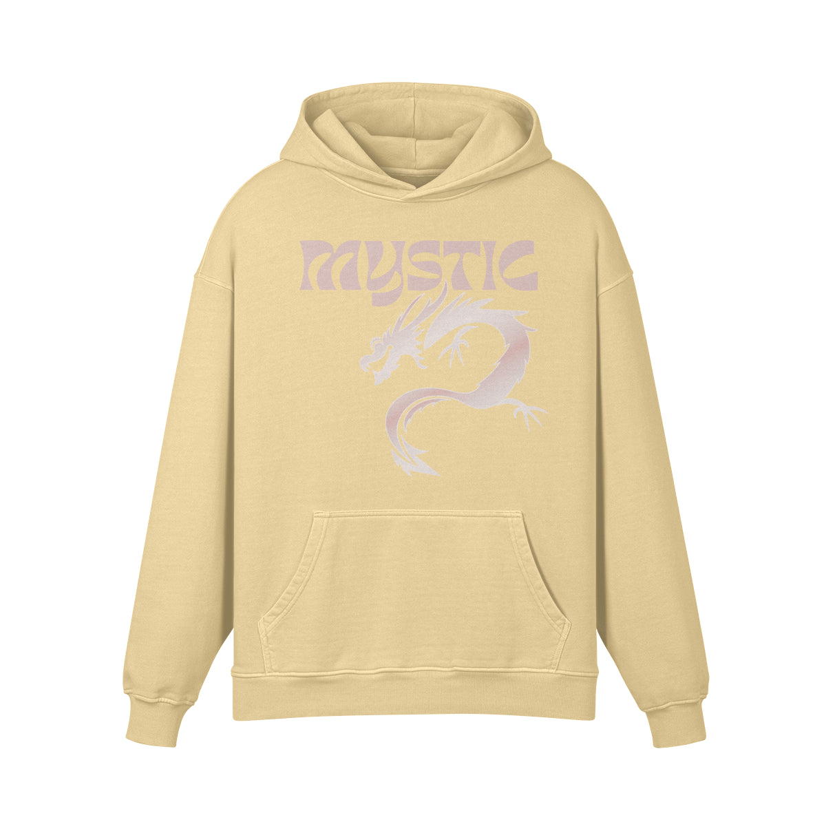 Premium Hoodie washed out look "Mystic Dragon" print-ASIA-Shirts