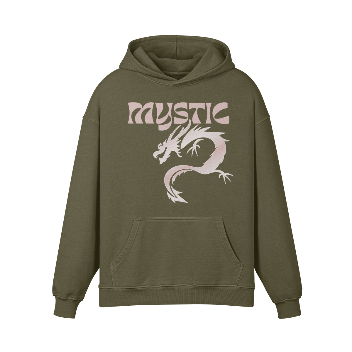 Premium Hoodie washed out look "Mystic Dragon" print-ASIA-Shirts