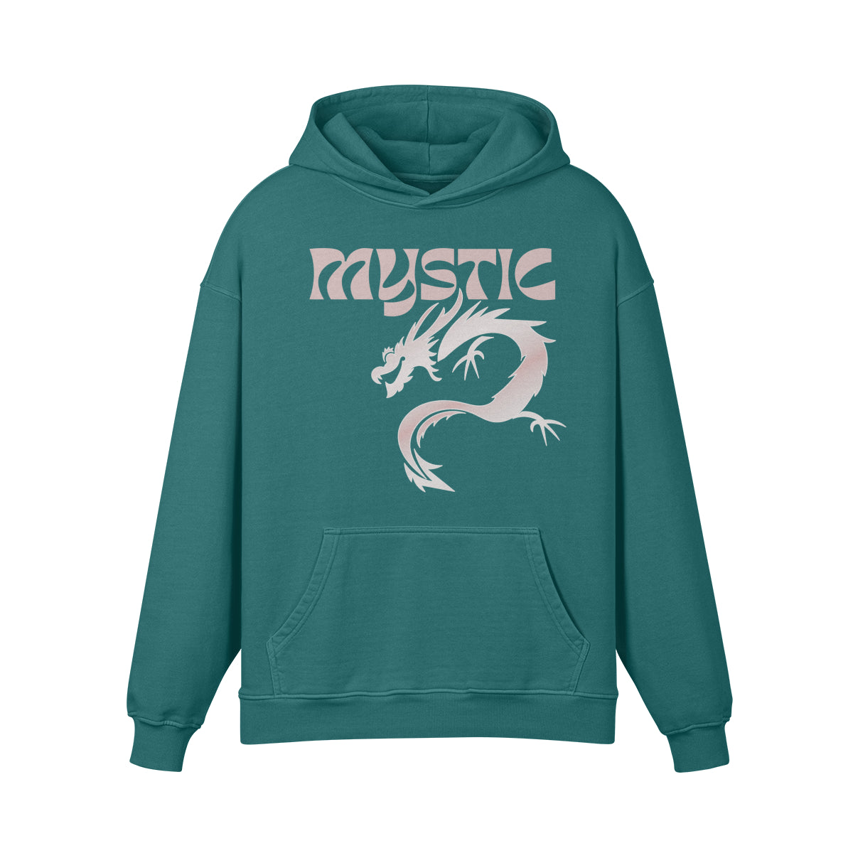 Premium Hoodie washed out look "Mystic Dragon" print-ASIA-Shirts