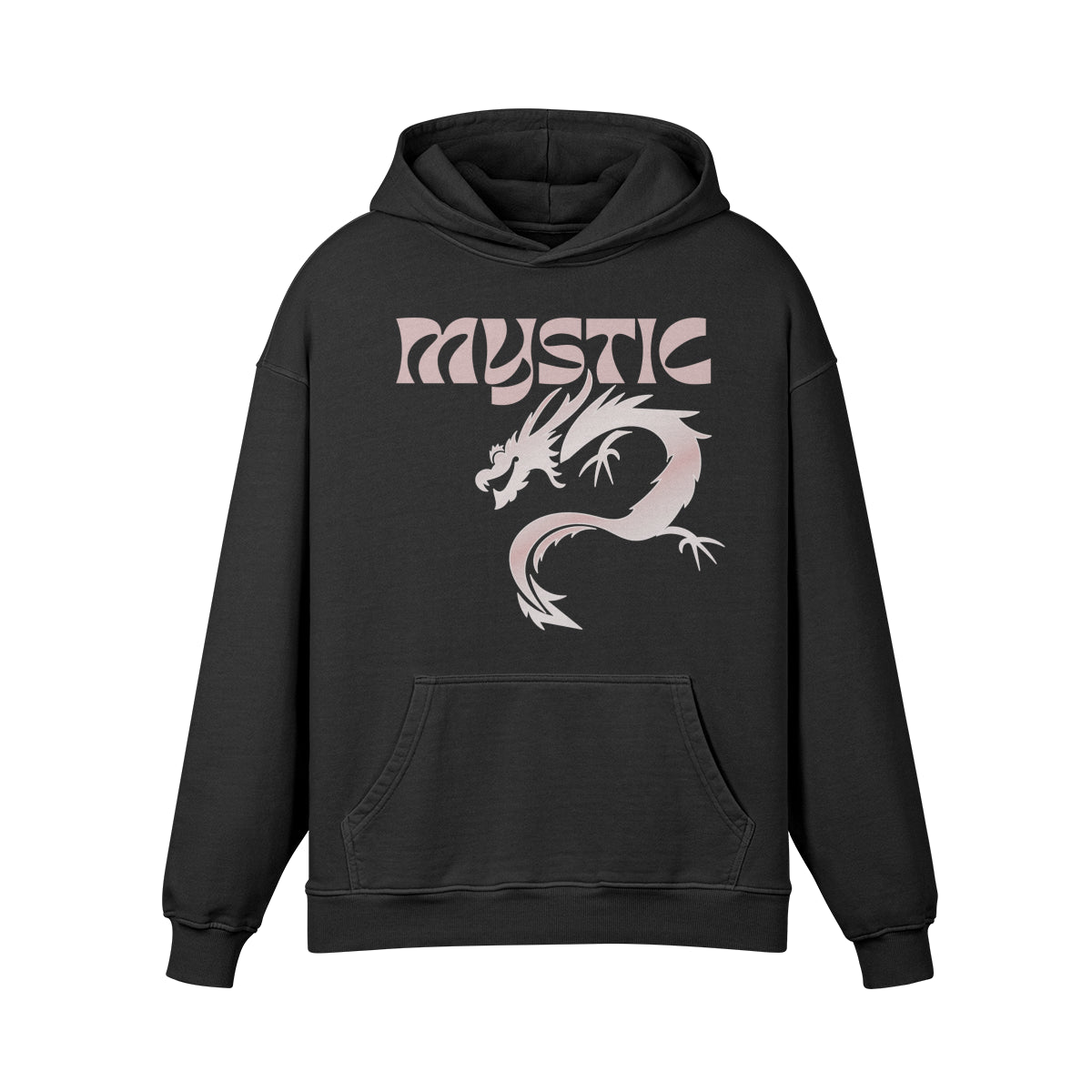 Premium Hoodie washed out look "Mystic Dragon" print-ASIA-Shirts