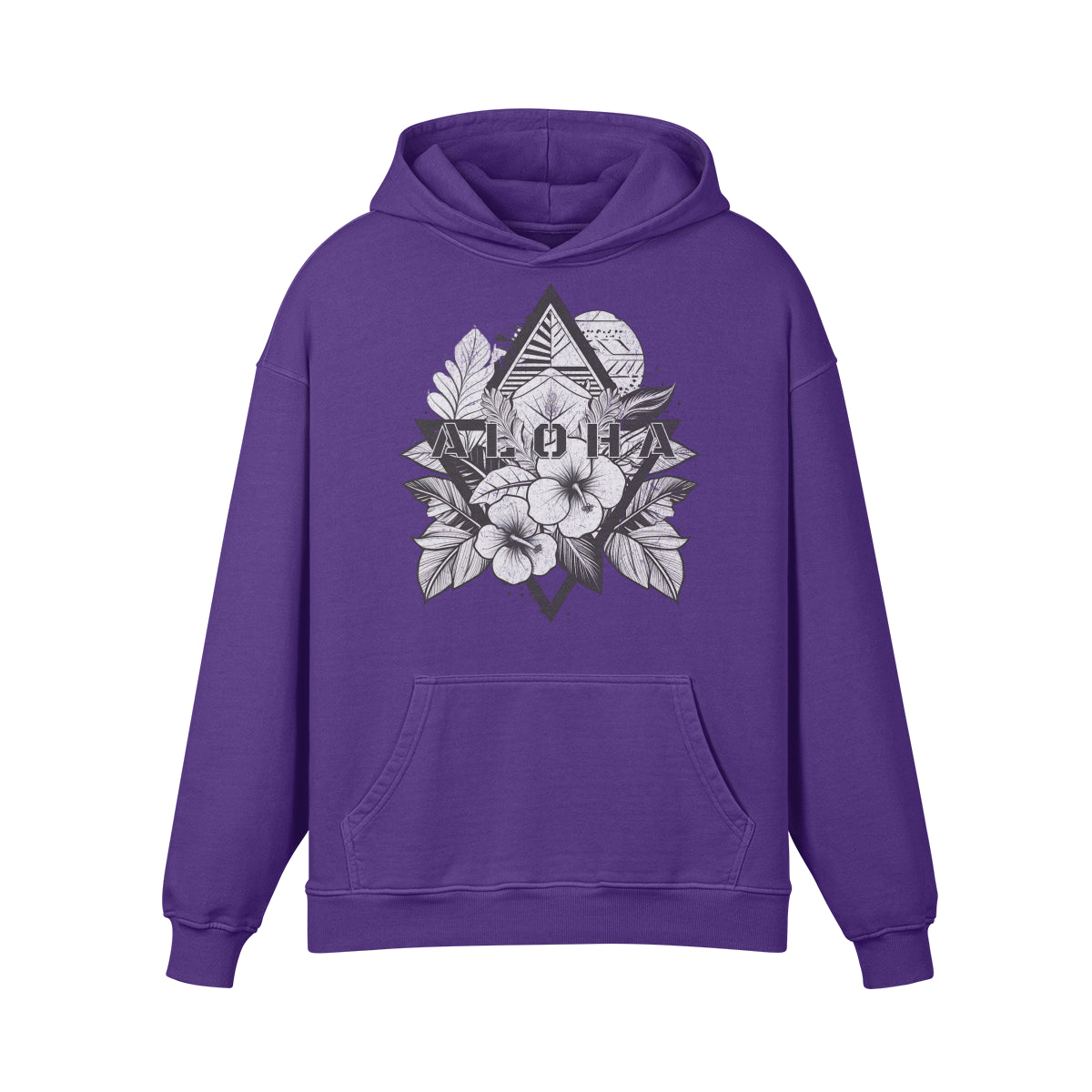 Premium Hoodie washed out look "ALOHA" print-ASIA-Shirts