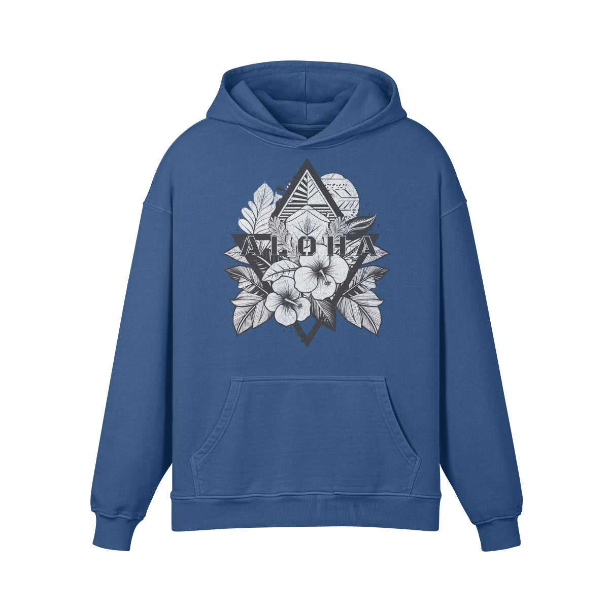 Premium Hoodie washed out look "ALOHA" print-ASIA-Shirts