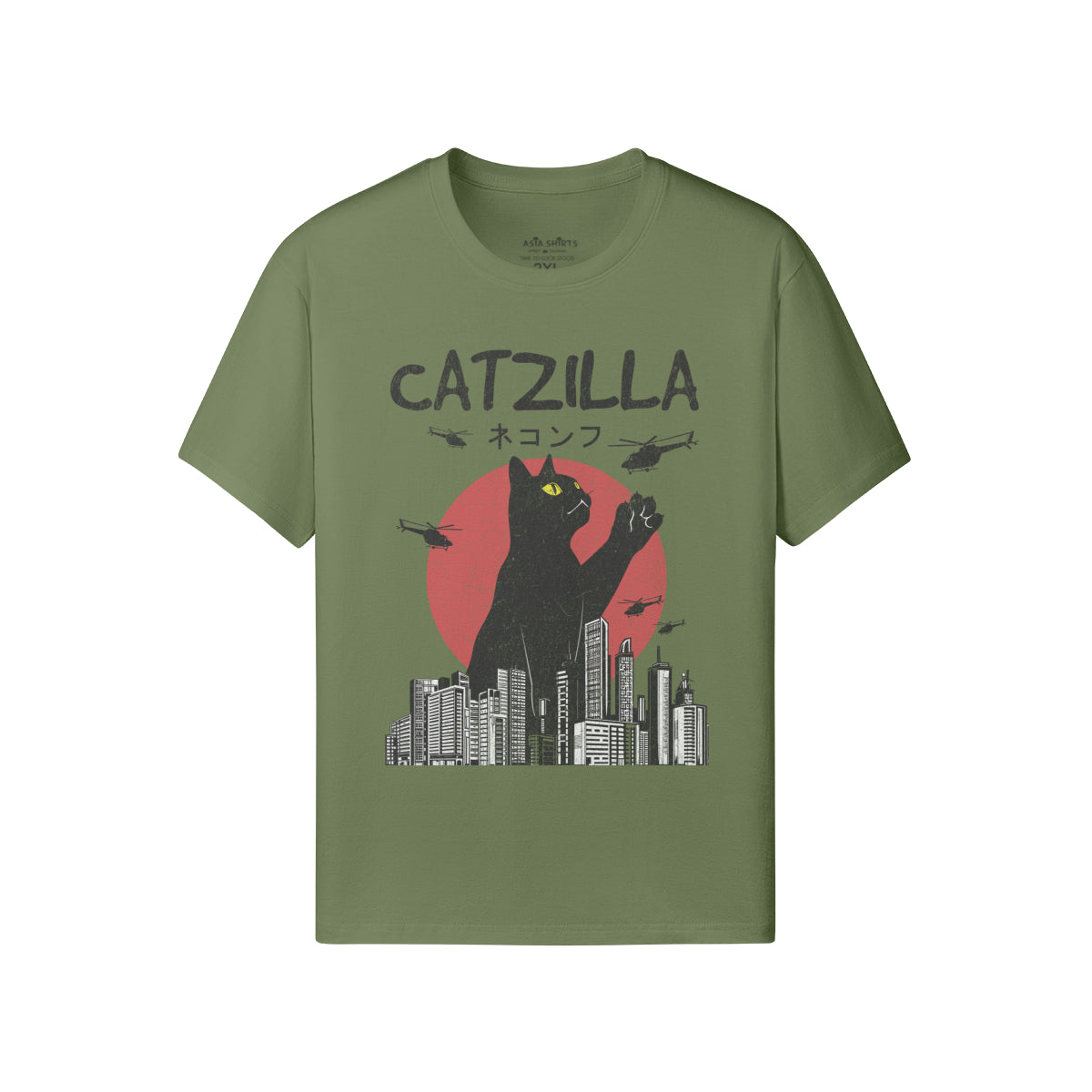 Print T-Shirt Catzilla-ASIA-Shirts