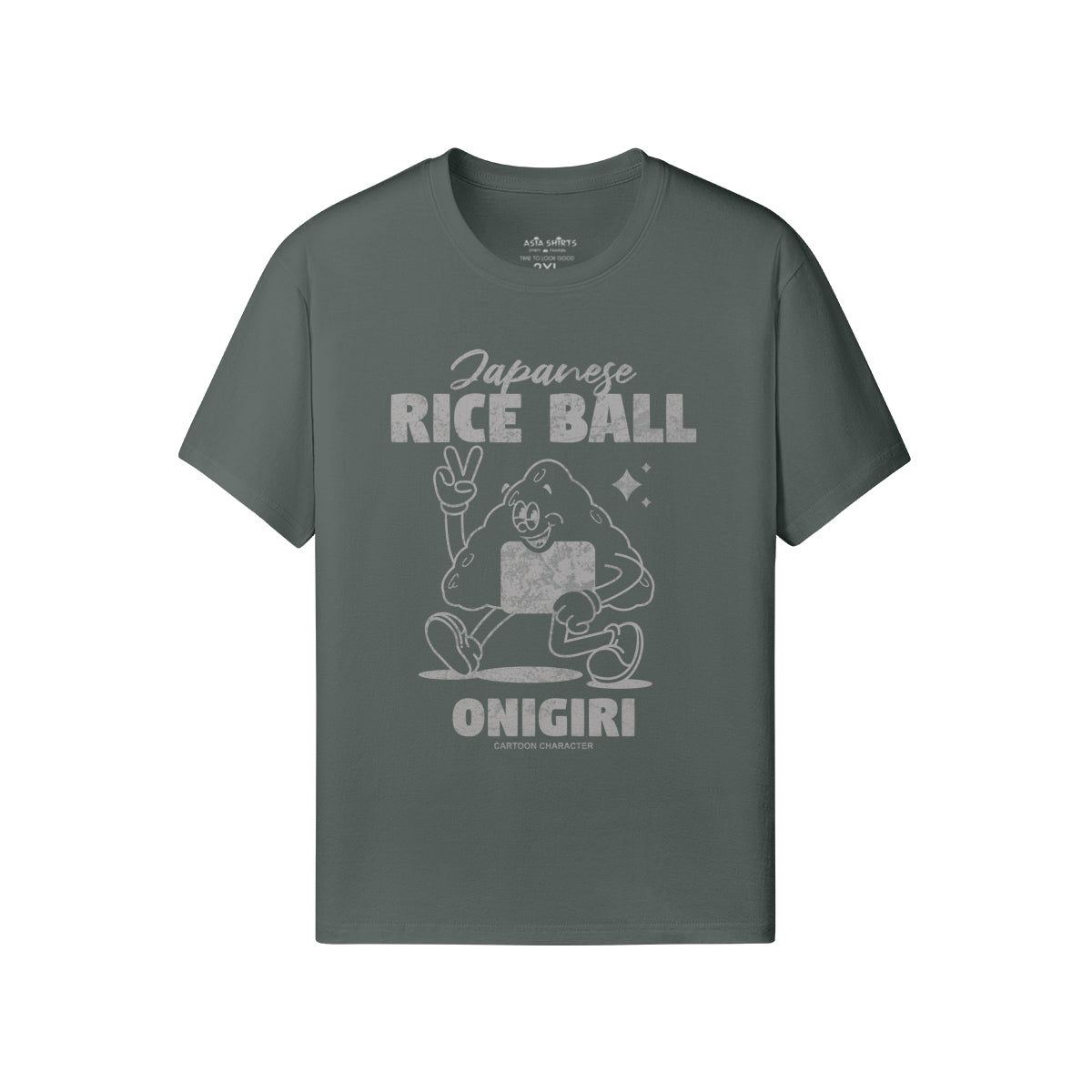 Print T-Shirt Japanese Rice Ball ONIGIRI-ASIA-Shirts