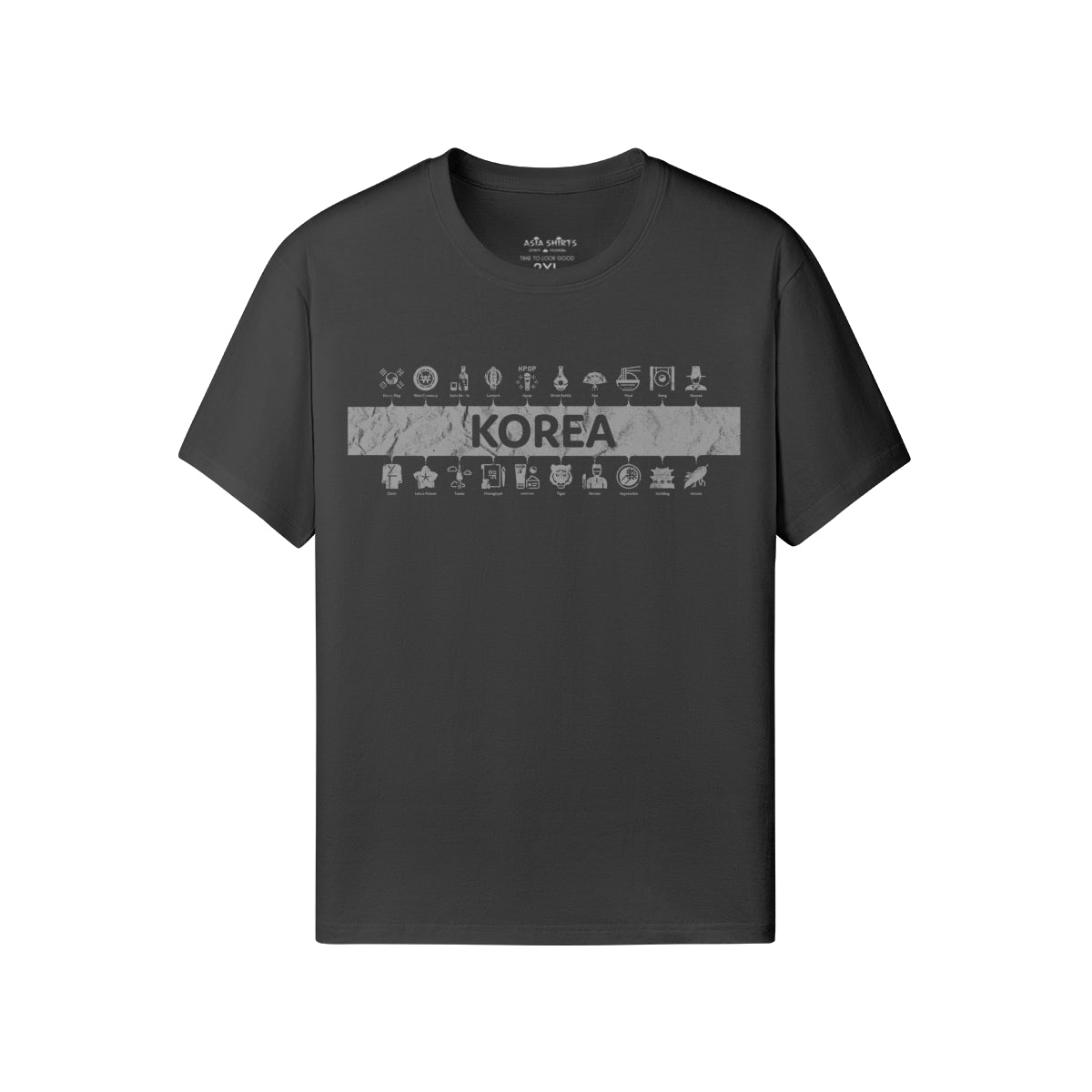 Print T-Shirt Korea-ASIA-Shirts