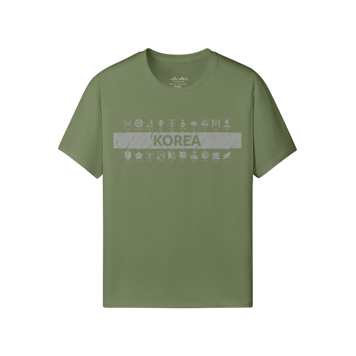 Print T-Shirt Korea-ASIA-Shirts
