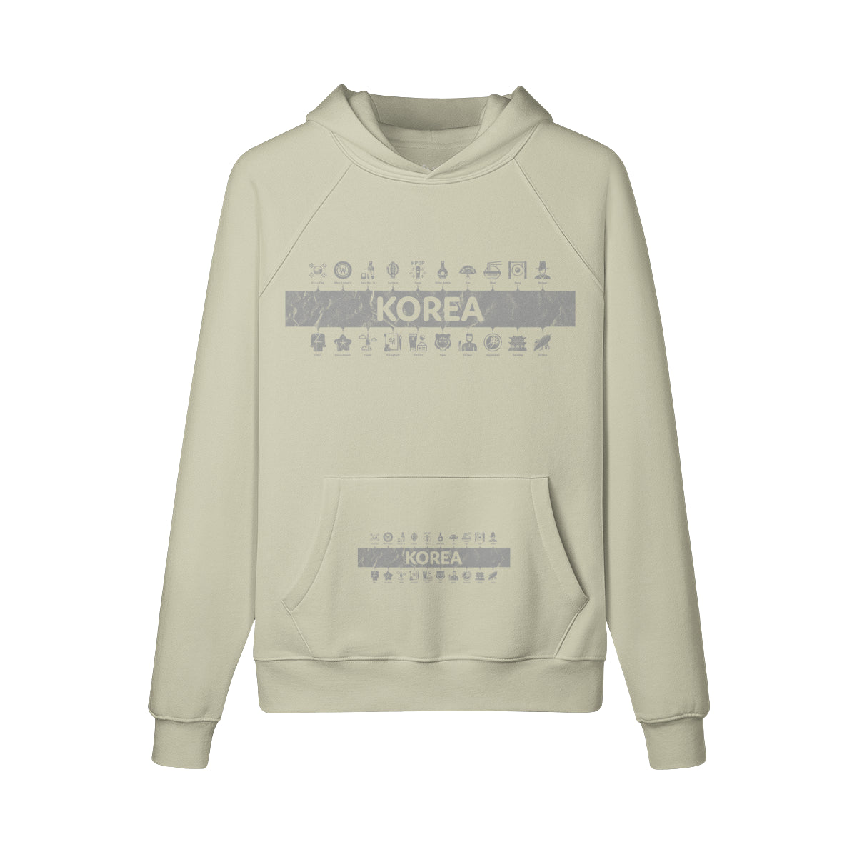 Kuscheliger Hoodie Innenseite mit Sweatfleece mit Korea print-ASIA-Shirts