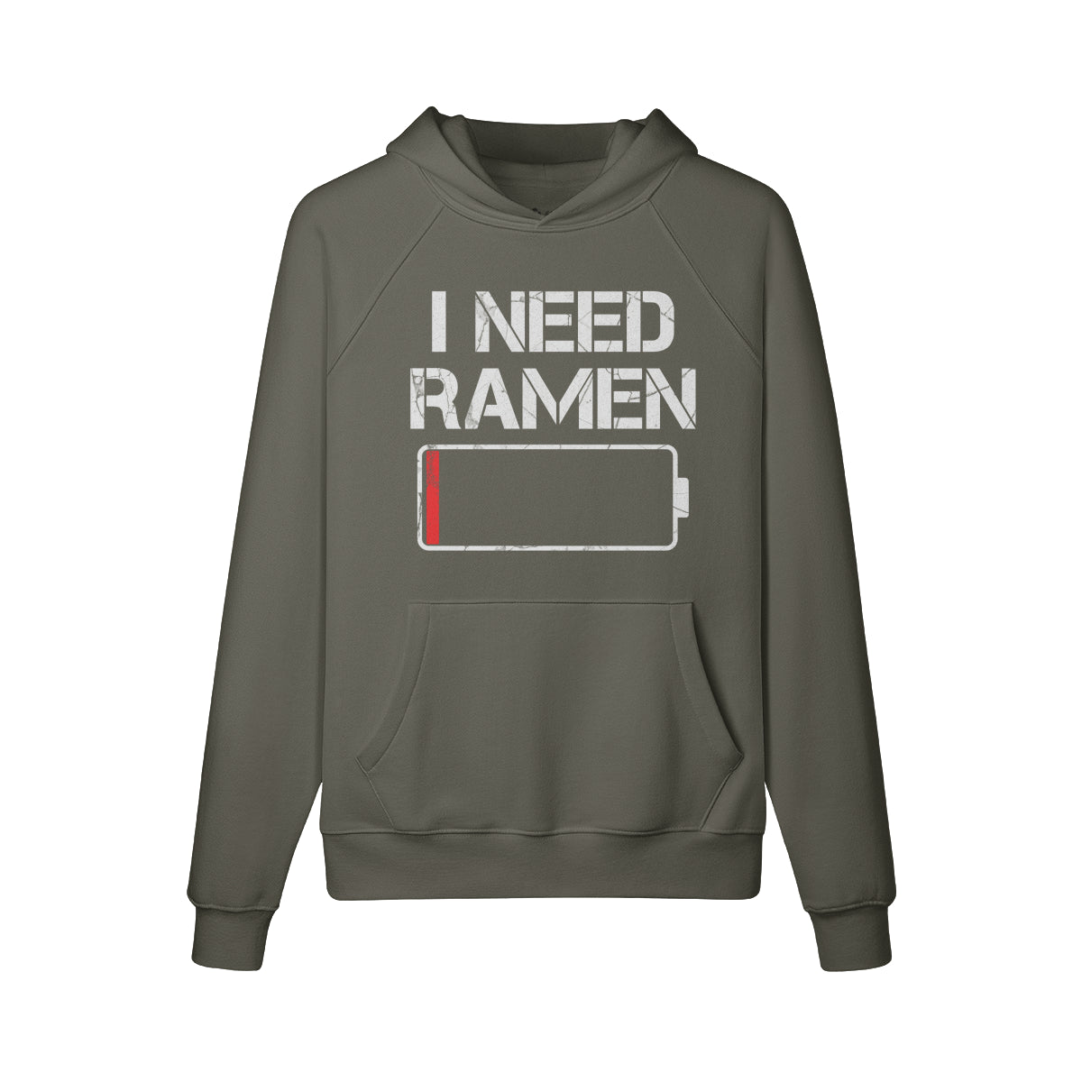Kuscheliger Hoodie Innenseite mit Sweatfleece I need RAMEN-ASIA-Shirts